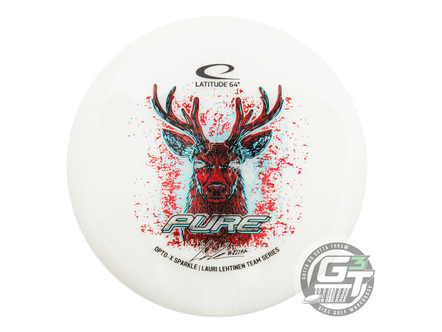 Latitude 64 Limited Edition 2026 Team Series Lauri Lehtinen Opto-X Sparkle Pure Putter Golf Disc (Individually Listed)