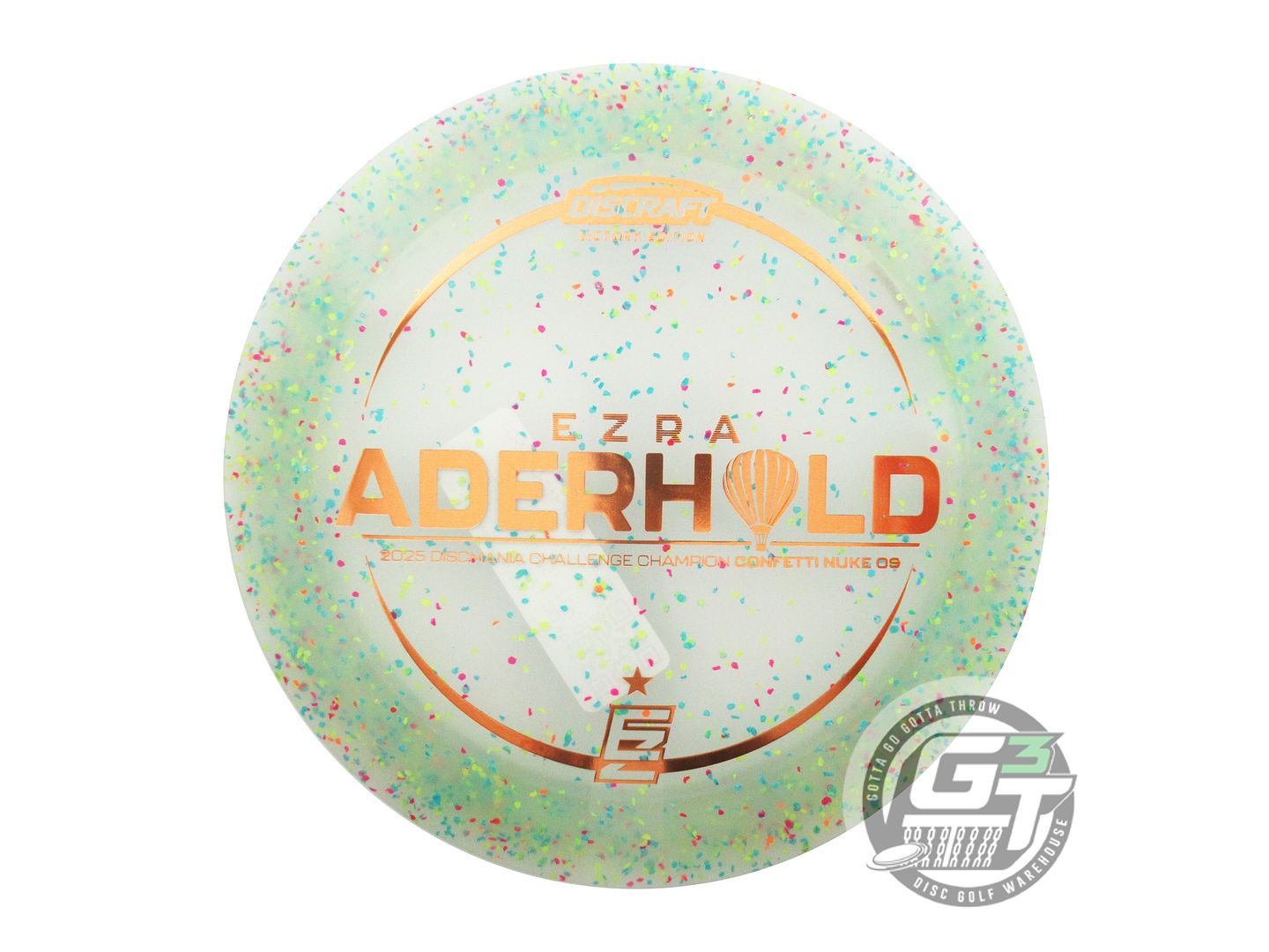 Discraft Limited Edition Victory Edition 2025 Discmania Challenge Champion Ezra Aderhold Confetti Elite Z Nuke OS Distance Driver Golf Disc (Individually Listed)