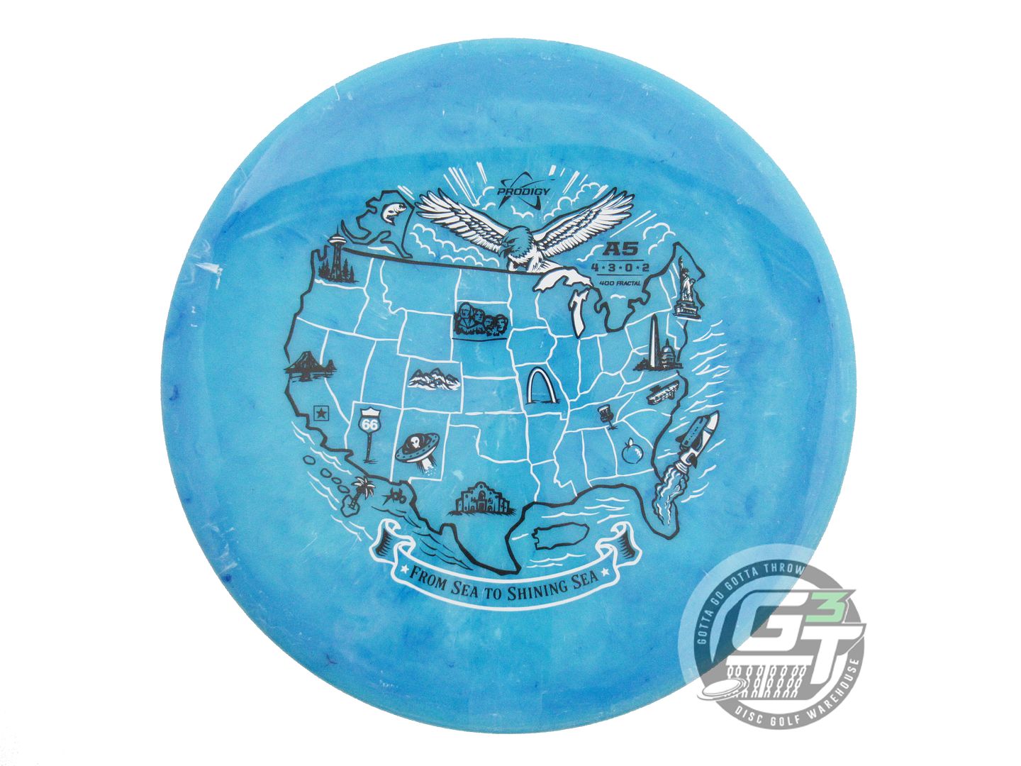 Prodigy Limited Edition Sea to Shining Sea Stamp 400 Fractal A5 Approach Midrange Golf Disc (Individually Listed)