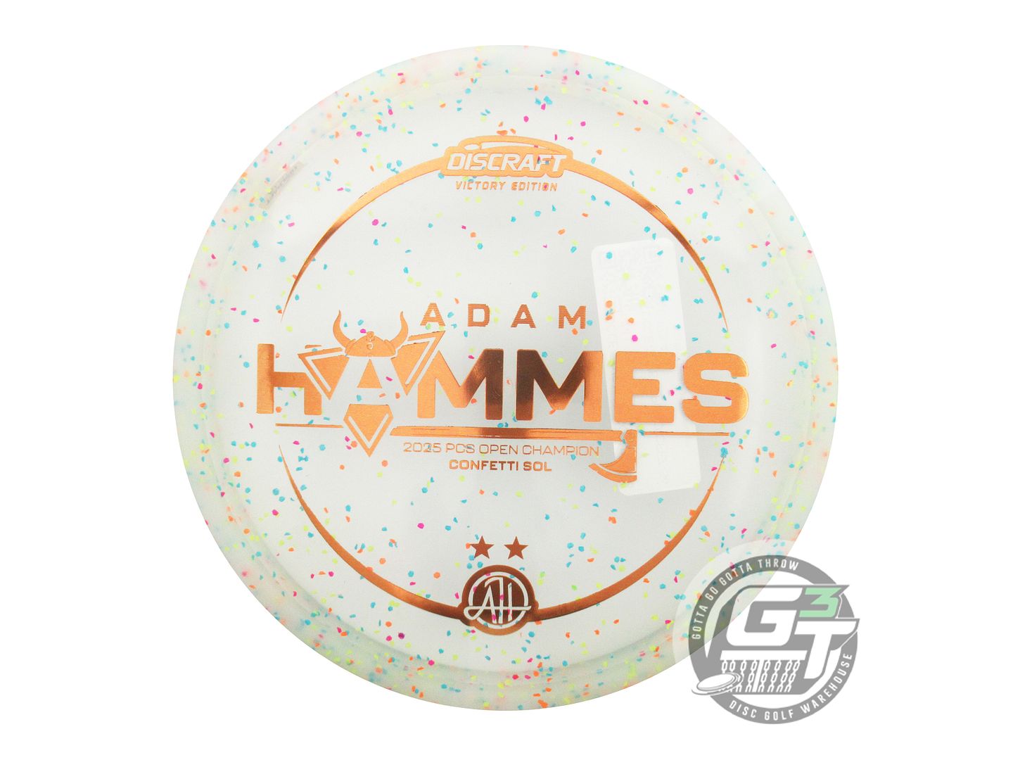Discraft Limited Edition Victory Edition 2025 PCS Open Champion Adam Hammes Confetti Elite Z Sol Midrange Golf Disc (Individually Listed)