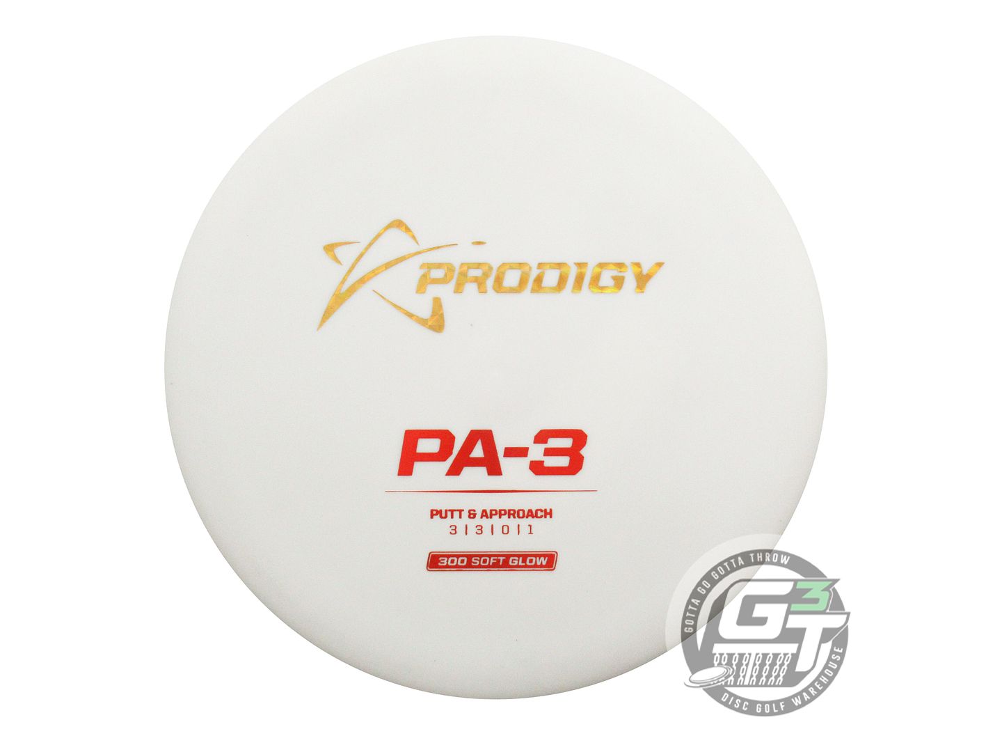 Prodigy 300 Soft Glow Series PA3 Putter Golf Disc (Individually Listed)