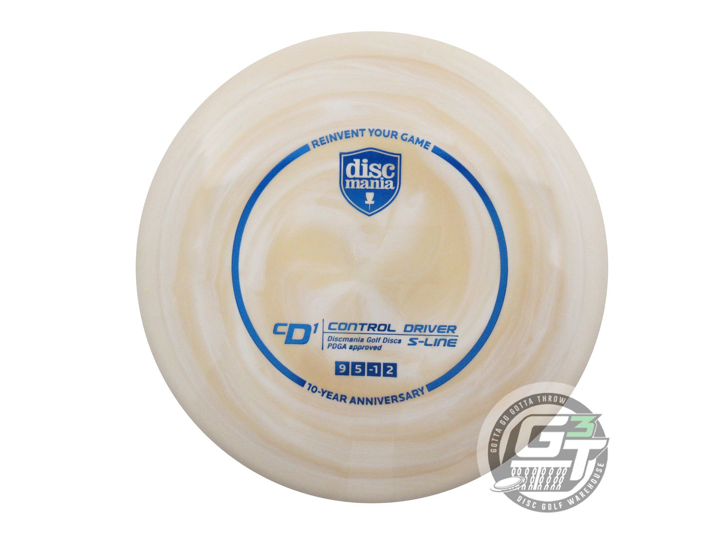Discmania Limited Edition 10-Year Anniversary Golden Swirl S-Line CD1 Control Driver Distance Driver Golf Disc (Individually Listed)