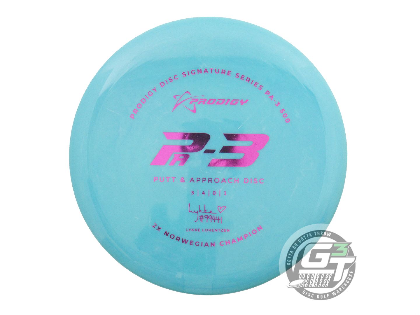 Prodigy Limited Edition 2022 Signature Series Lykke Lorentzen 500 Series PA3 Putter Golf Disc (Individually Listed)
