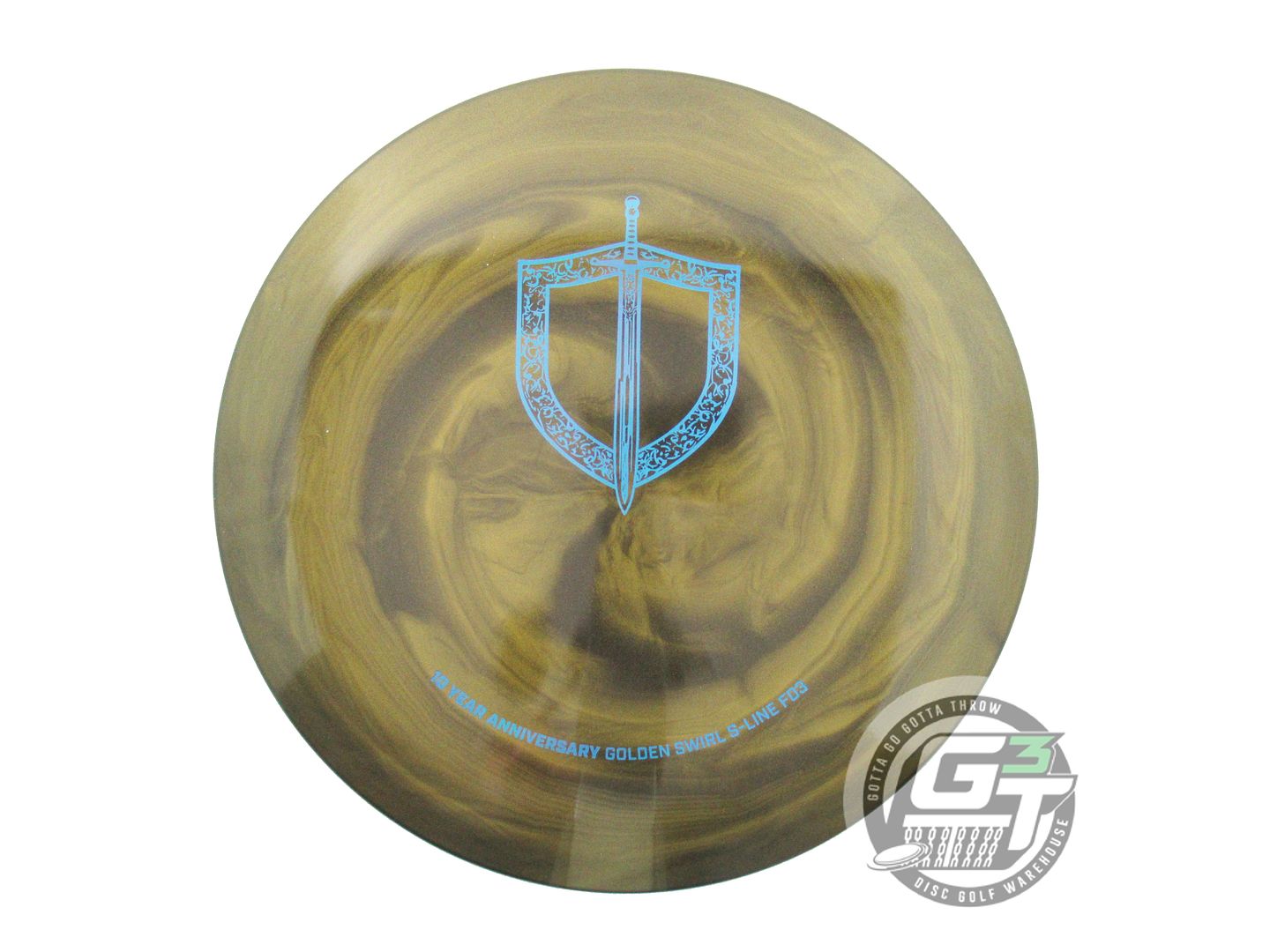 Discmania Limited Edition 10-Year Anniversary Golden Swirl S-Line FD3 Fairway Driver Golf Disc (Individually Listed)
