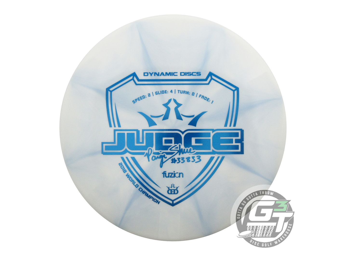 Dynamic Discs Limited Edition Paige Shue Signature Fuzion Burst Judge Putter Golf Disc (Individually Listed)
