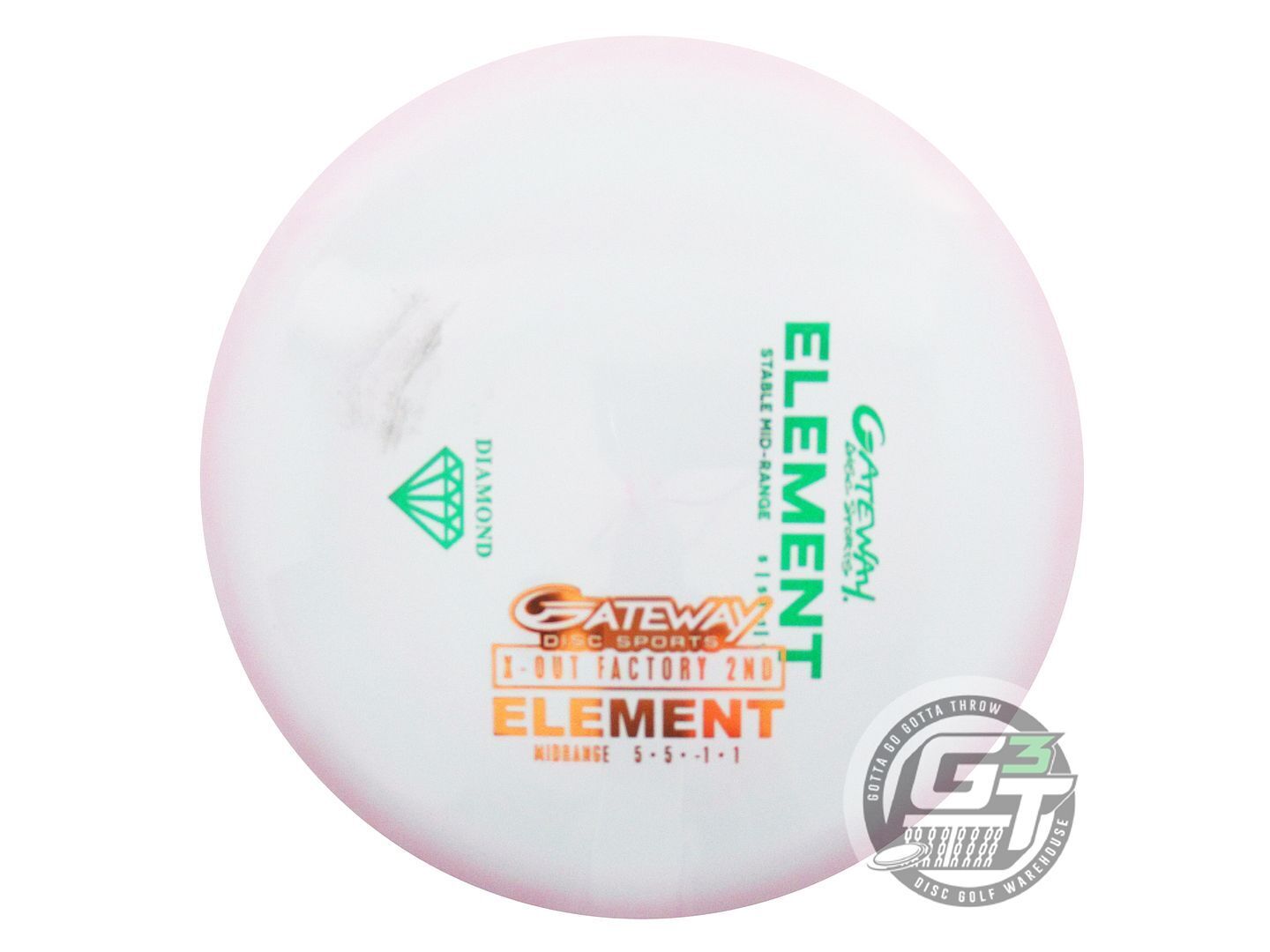 Gateway Factory Second Diamond Element Midrange Golf Disc (Individually Listed)