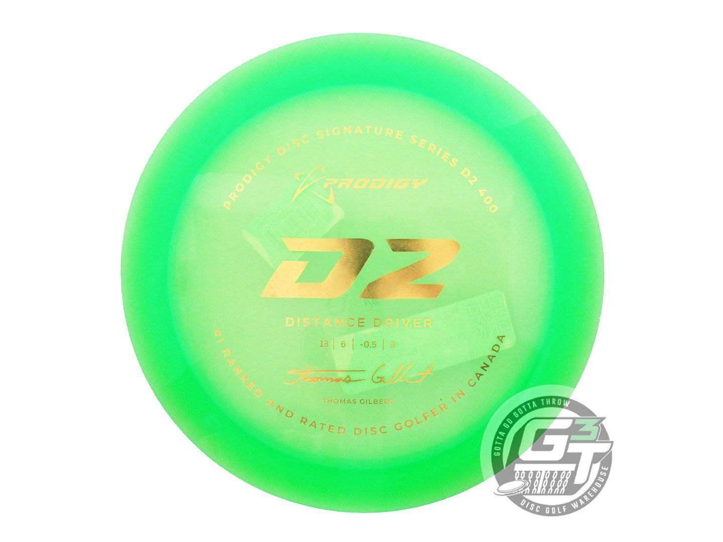 Prodigy Limited Edition 2022 Signature Series Thomas Gilbert 400 Series D2 Distance Driver Golf Disc (Individually Listed)