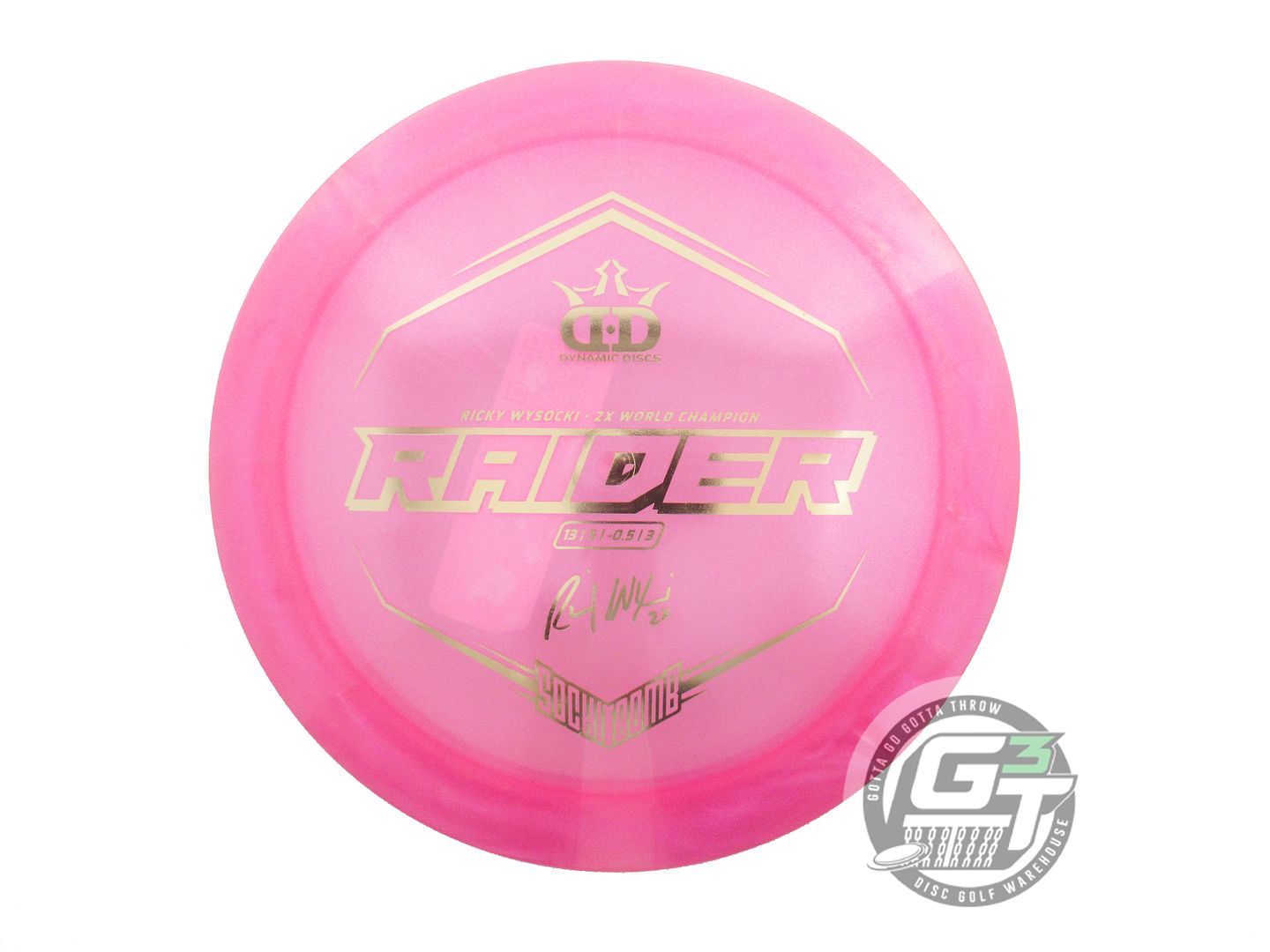 Dynamic Discs Limited Edition Ricky Wysocki Sockibomb Glimmer Lucid Ice Raider Distance Driver Golf Disc (Individually Listed)