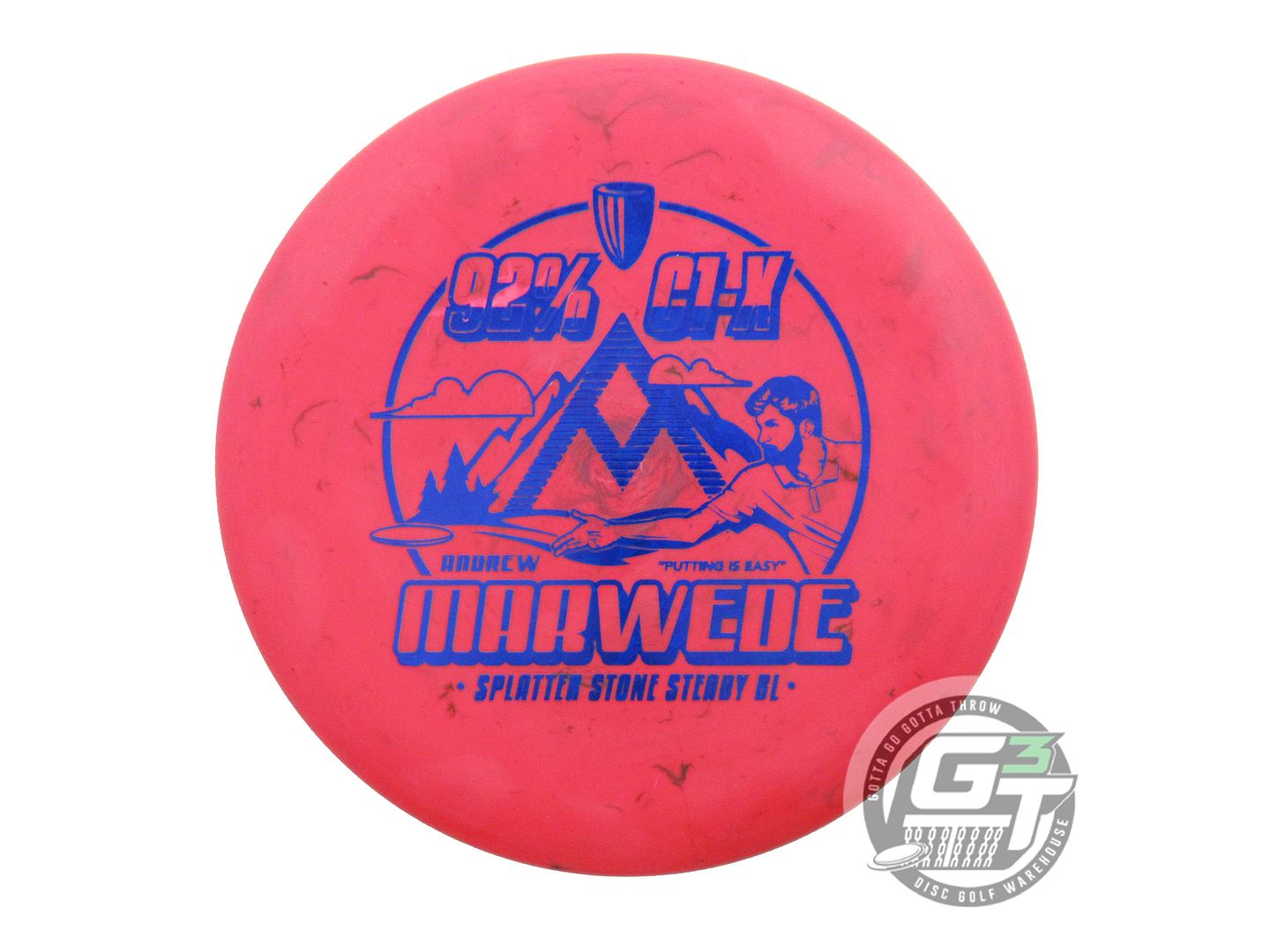 DGA Limited Edition Andrew Marwede DGPT C1-X Splatter Stone Line Steady BL Putter Golf Disc (Individually Listed)