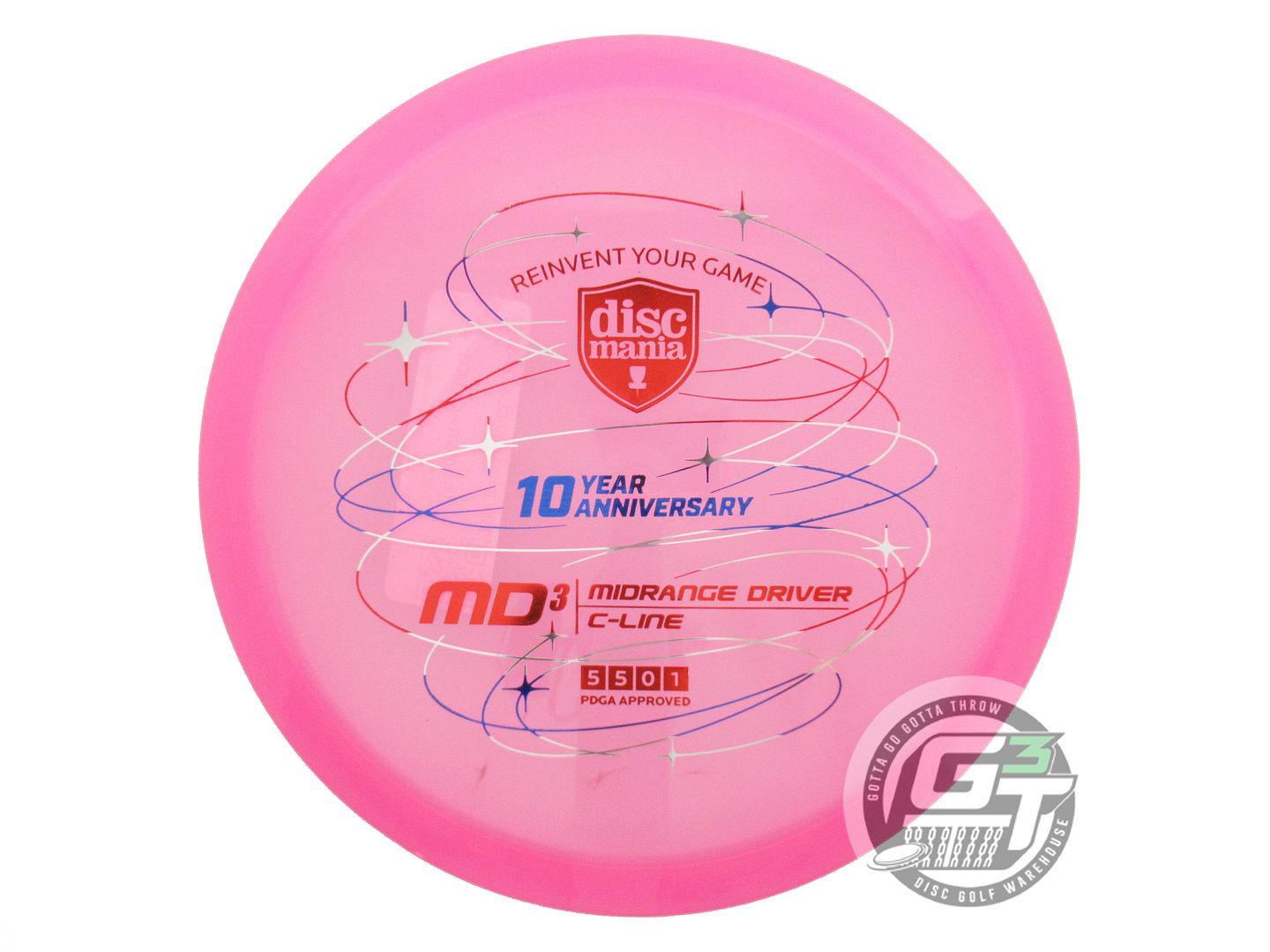 Discmania Limited Edition 10-Year Anniversary Revolution Stamp C-Line MD3 Midrange Golf Disc (Individually Listed)