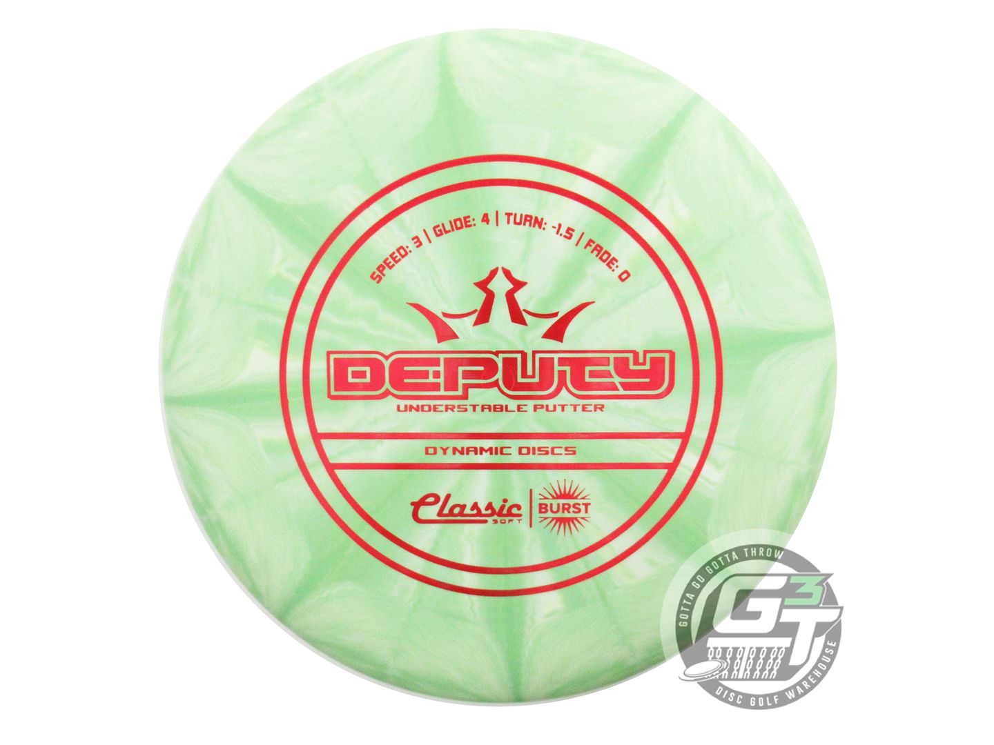 Dynamic Discs Classic Soft Burst Deputy Putter Golf Disc (Individually Listed)