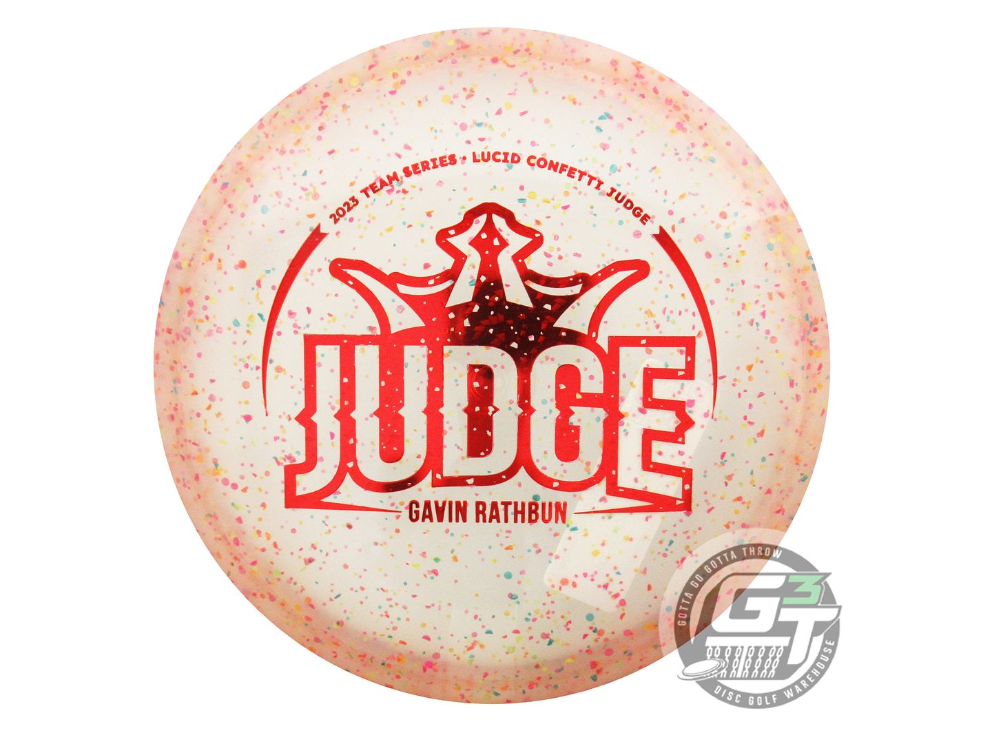 Dynamic Discs Limited Edition 2023 Team Series Gavin Rathbun Confetti Lucid Judge Putter Golf Disc (Individually Listed)