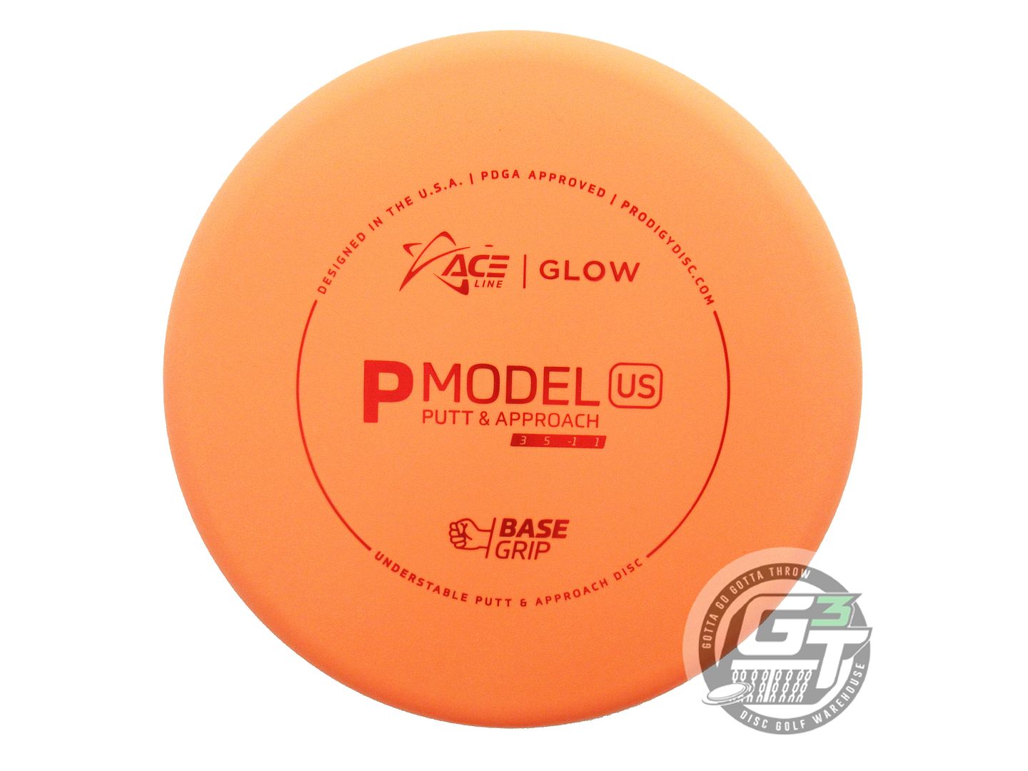Prodigy Ace Line Glow Base Grip P Model US Putter Golf Disc (Individually Listed)