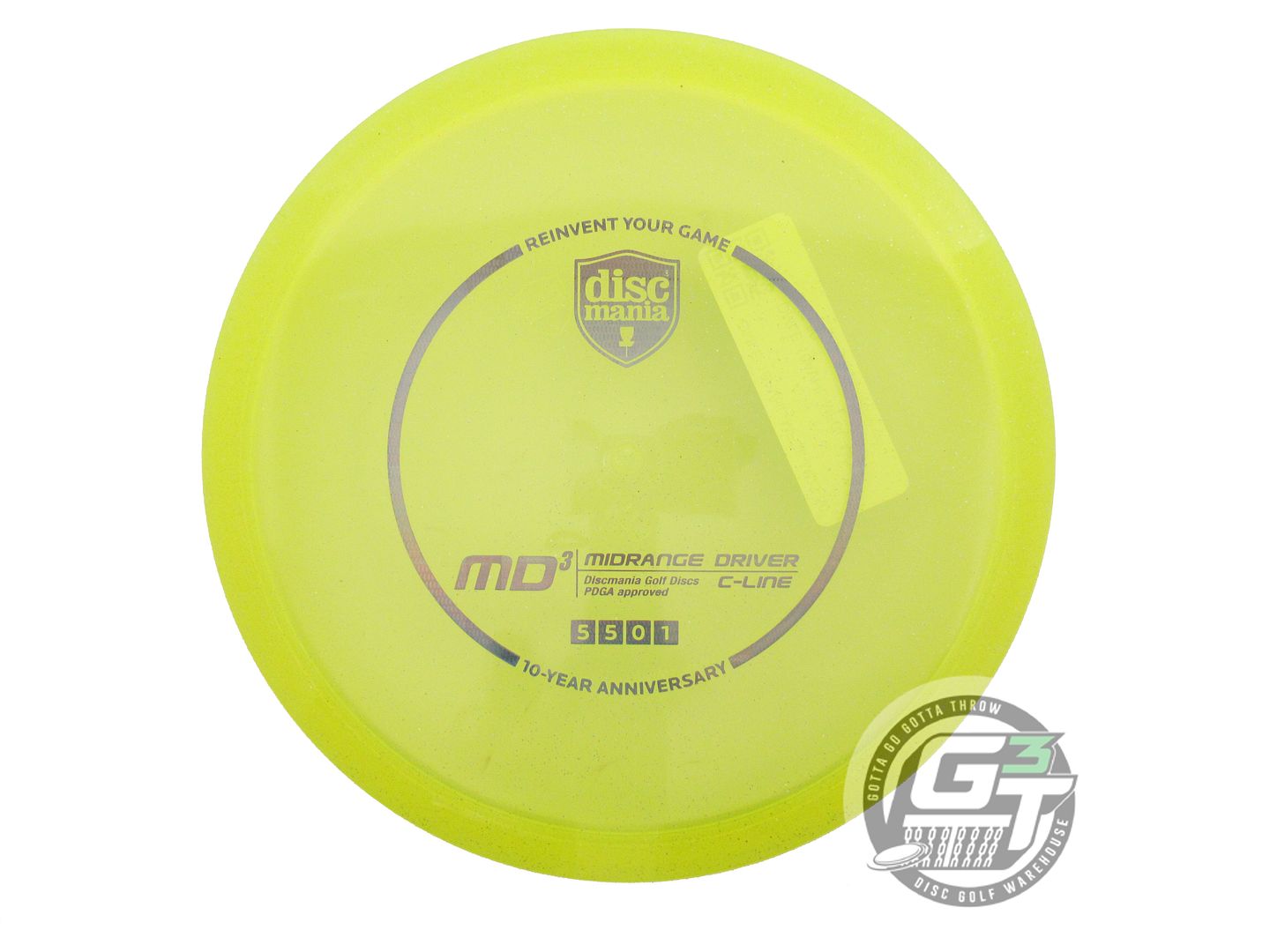 Discmania Limited Edition 10-Year Anniversary Heirloom Stamp Metal Flake C-Line MD3 Midrange Golf Disc (Individually Listed)