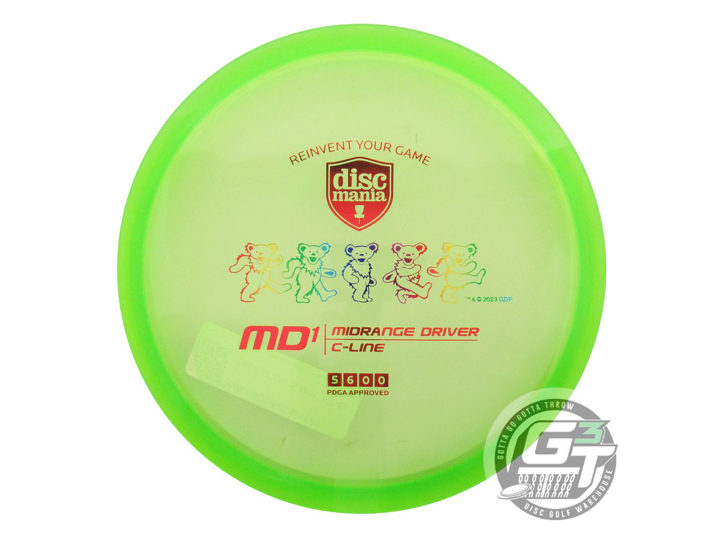 Discmania Limited Edition Grateful Dead Dancing Bears C-Line MD1 Midrange Golf Disc (Individually Listed)