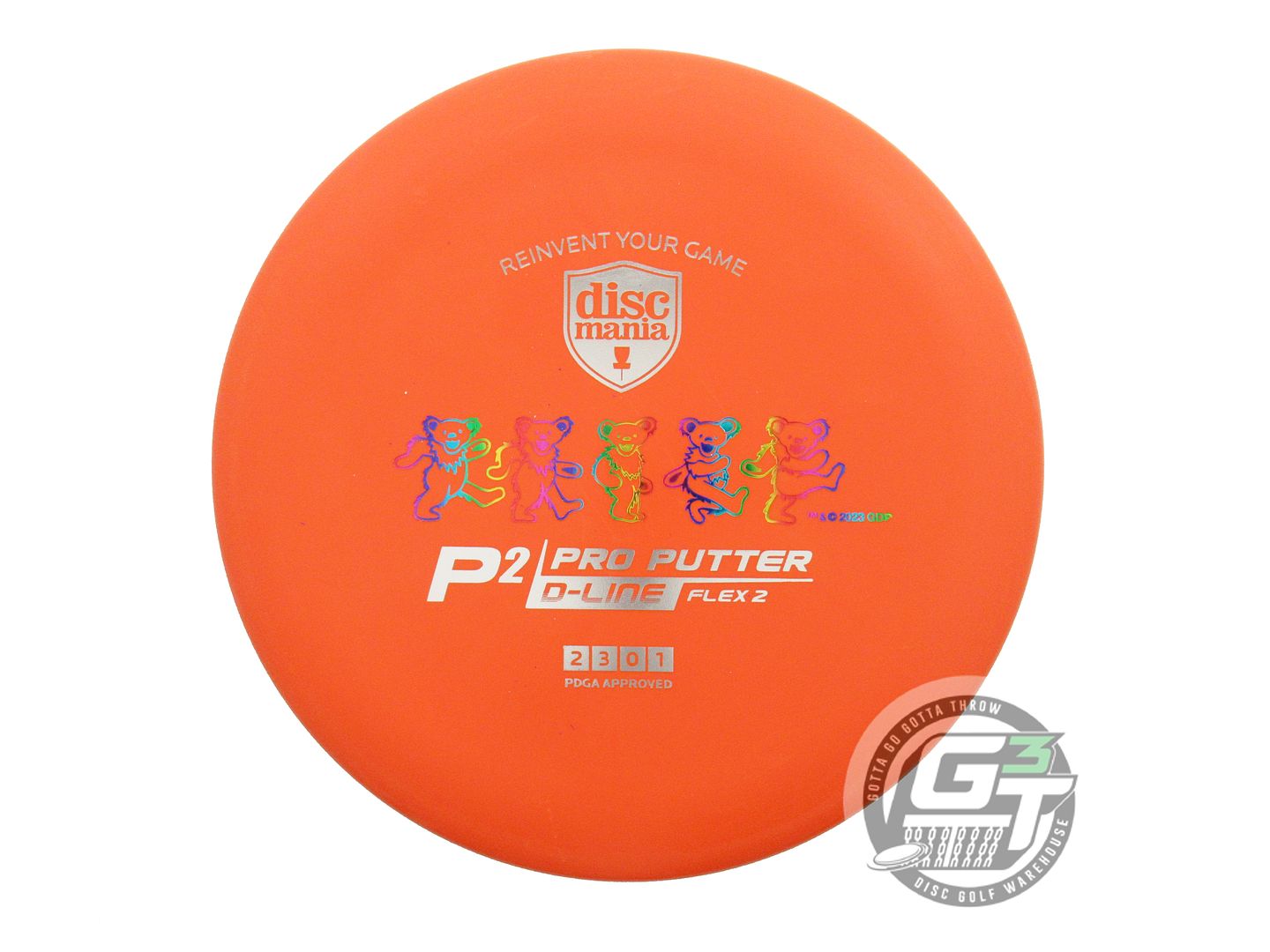 Discmania Limited Edition Grateful Dead Dancing Bears Stamp D-Line Flex 2 P2 Pro Putter Golf Disc (Individually Listed)