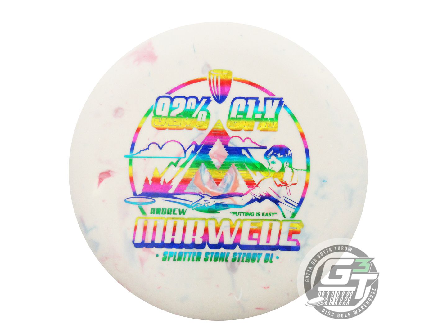 DGA Limited Edition Andrew Marwede DGPT C1-X Splatter Stone Line Steady BL Putter Golf Disc (Individually Listed)