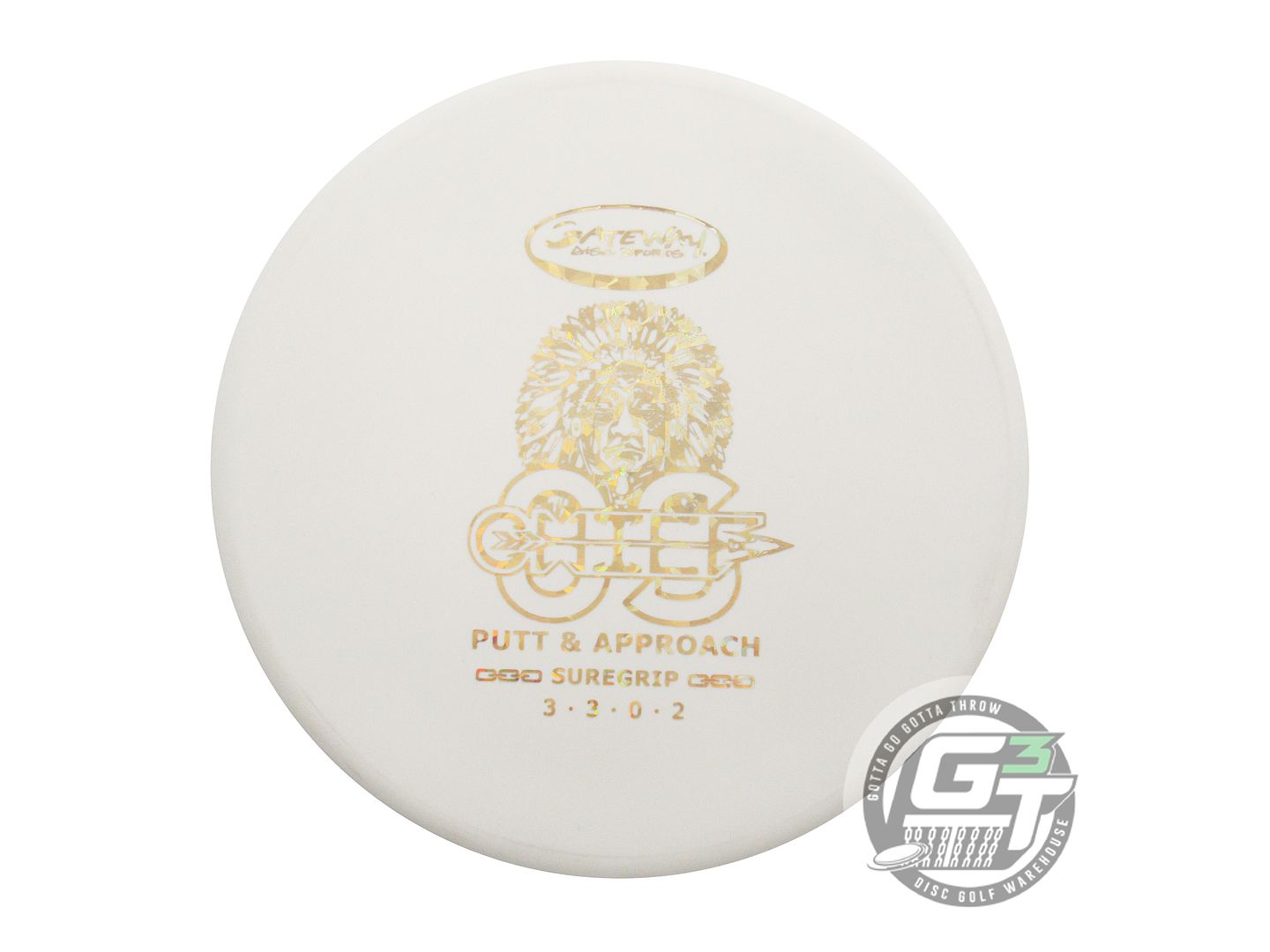 Gateway Pure White Chief OS Putter Golf Disc (Individually Listed)