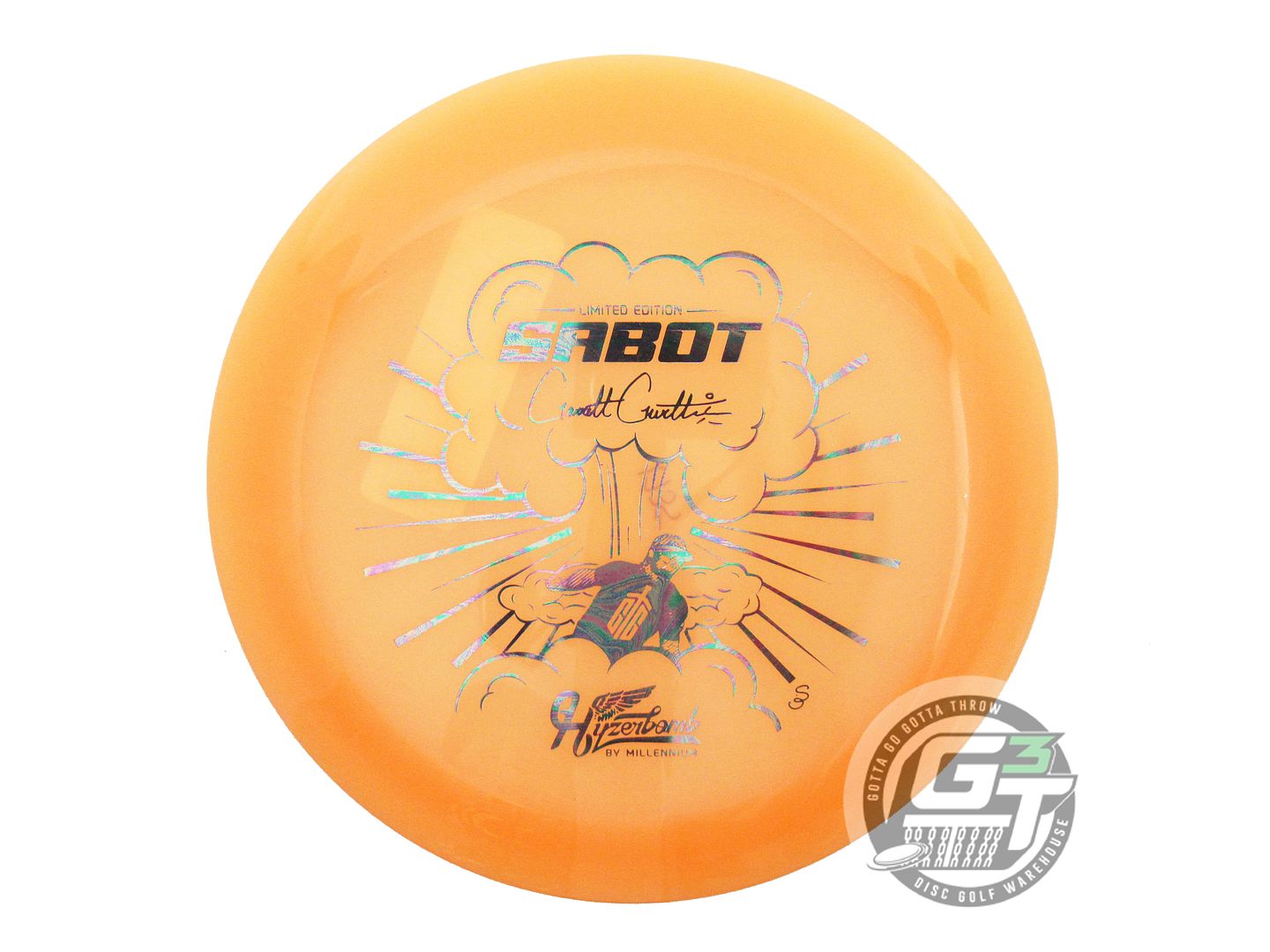 Hyzerbomb Limited Edition Garrett Gurthie Signature Flat Top Lunar Color Glow Recon Sabot Distance Driver Golf Disc (Individually Listed)