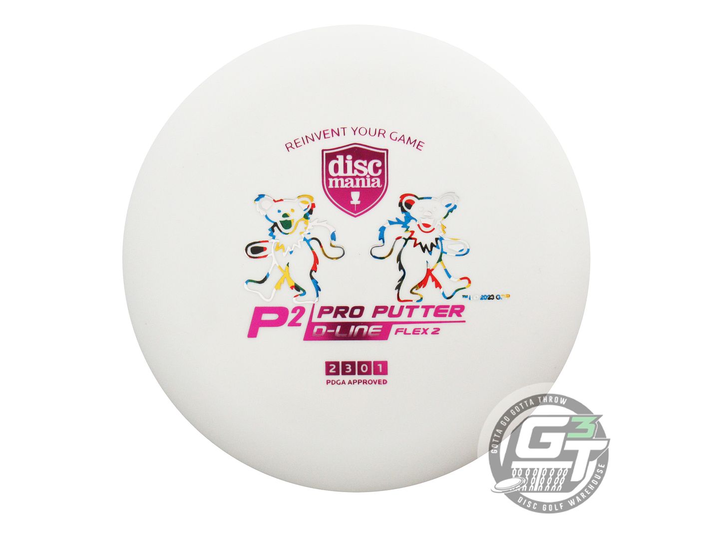 Discmania Limited Edition Grateful Dead Bear Pair Stamp D-Line Flex 2 P2 Pro Putter Golf Disc (Individually Listed)