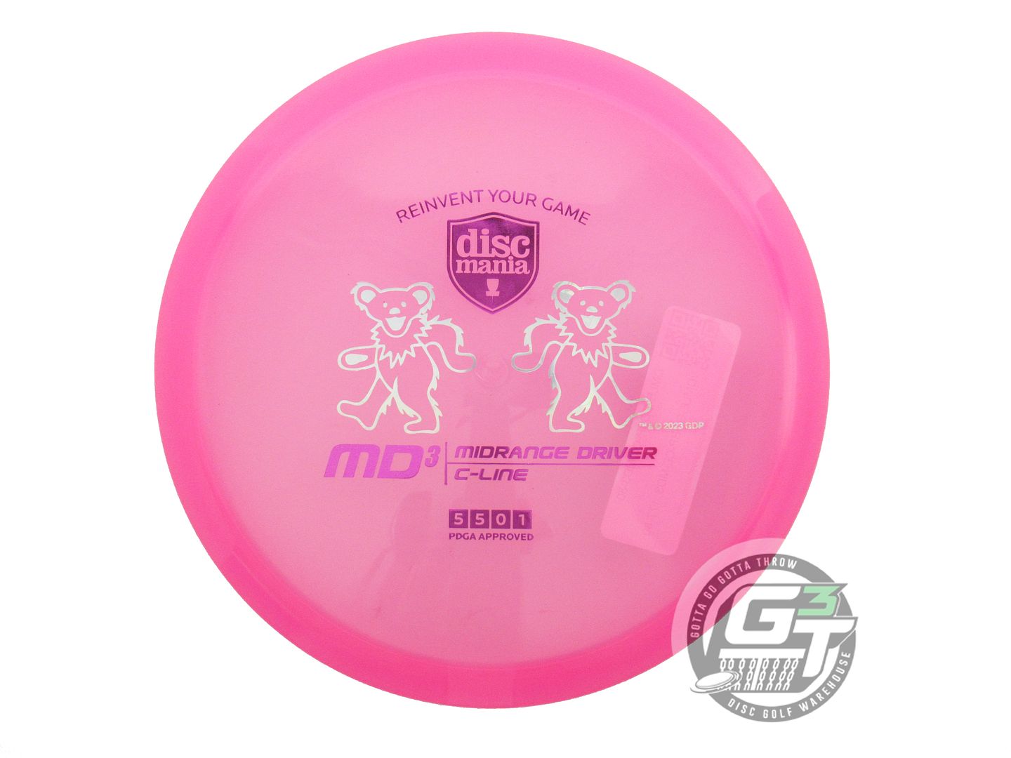 Discmania Limited Edition Grateful Dead Bear Pair Stamp C-Line MD3 Midrange Golf Disc (Individually Listed)