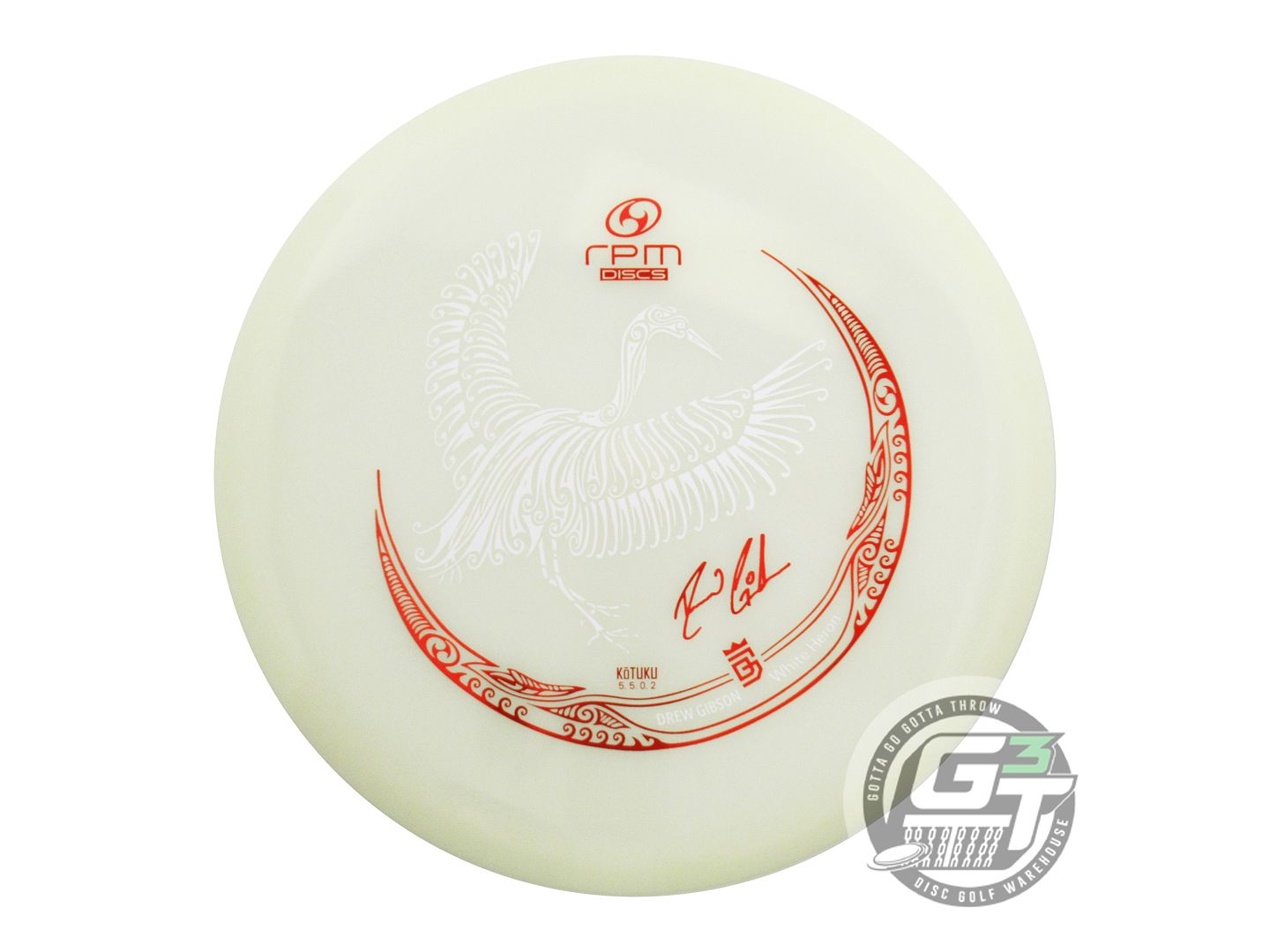 RPM Limited Edition Signature Series Drew Gibson Glow Kotuku Midrange Golf Disc (Individually Listed)
