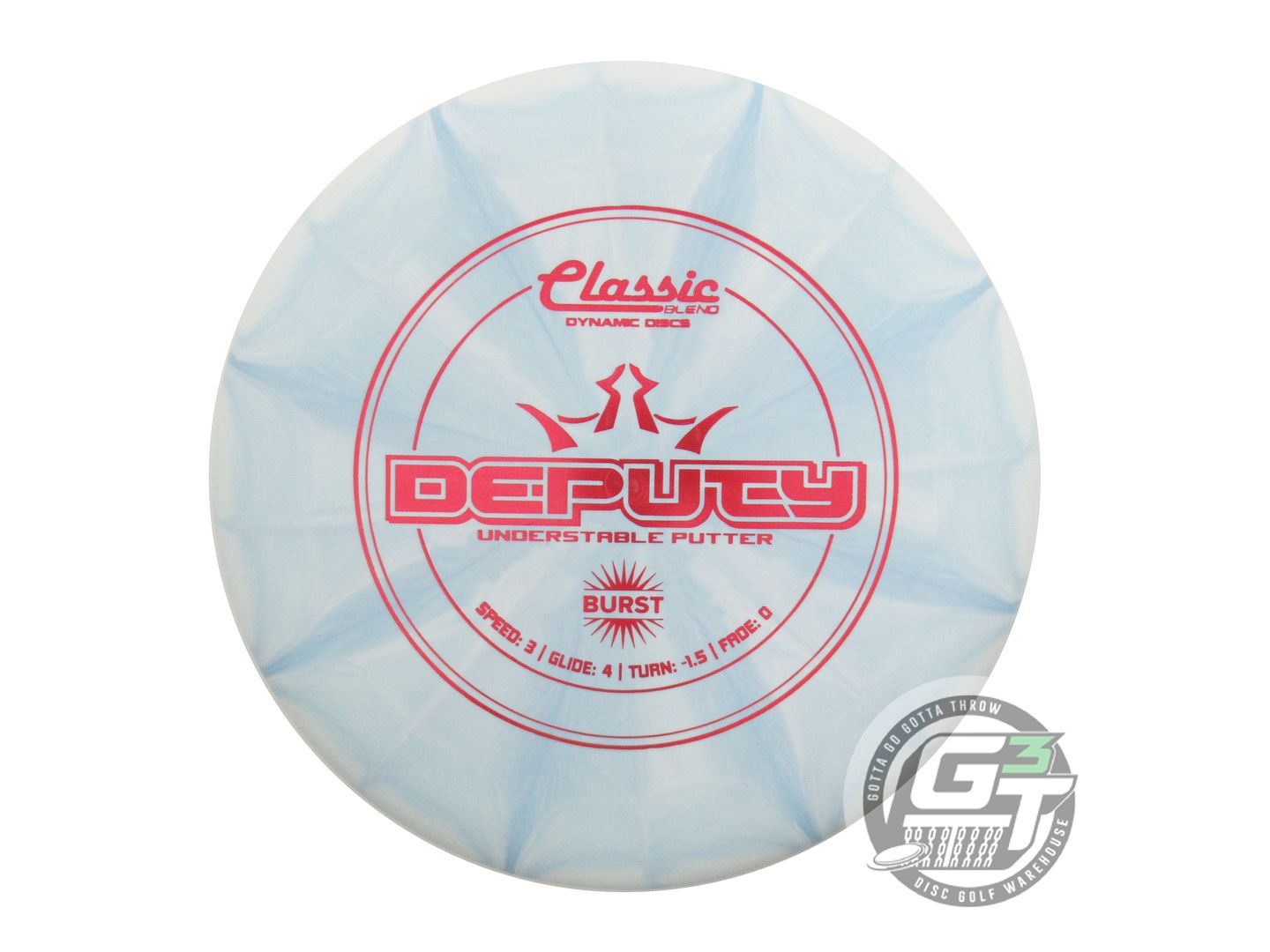 Dynamic Discs Classic Blend Burst Deputy Putter Golf Disc (Individually Listed)