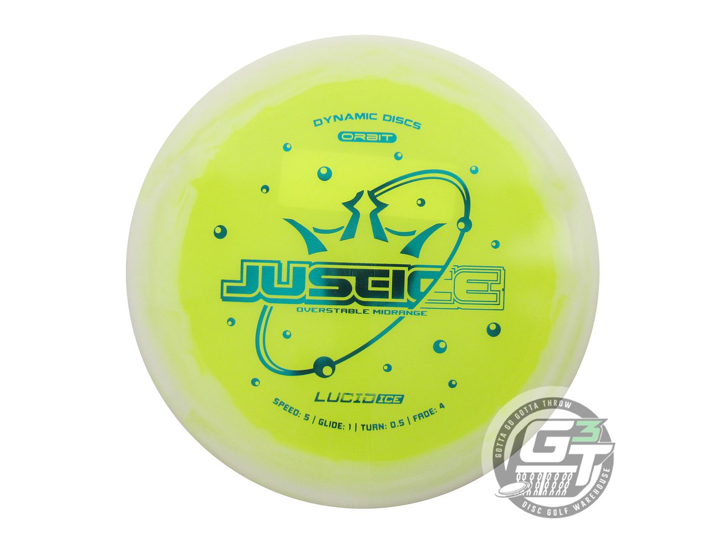 Dynamic Discs Lucid Ice Orbit Justice Midrange Golf Disc (Individually Listed)