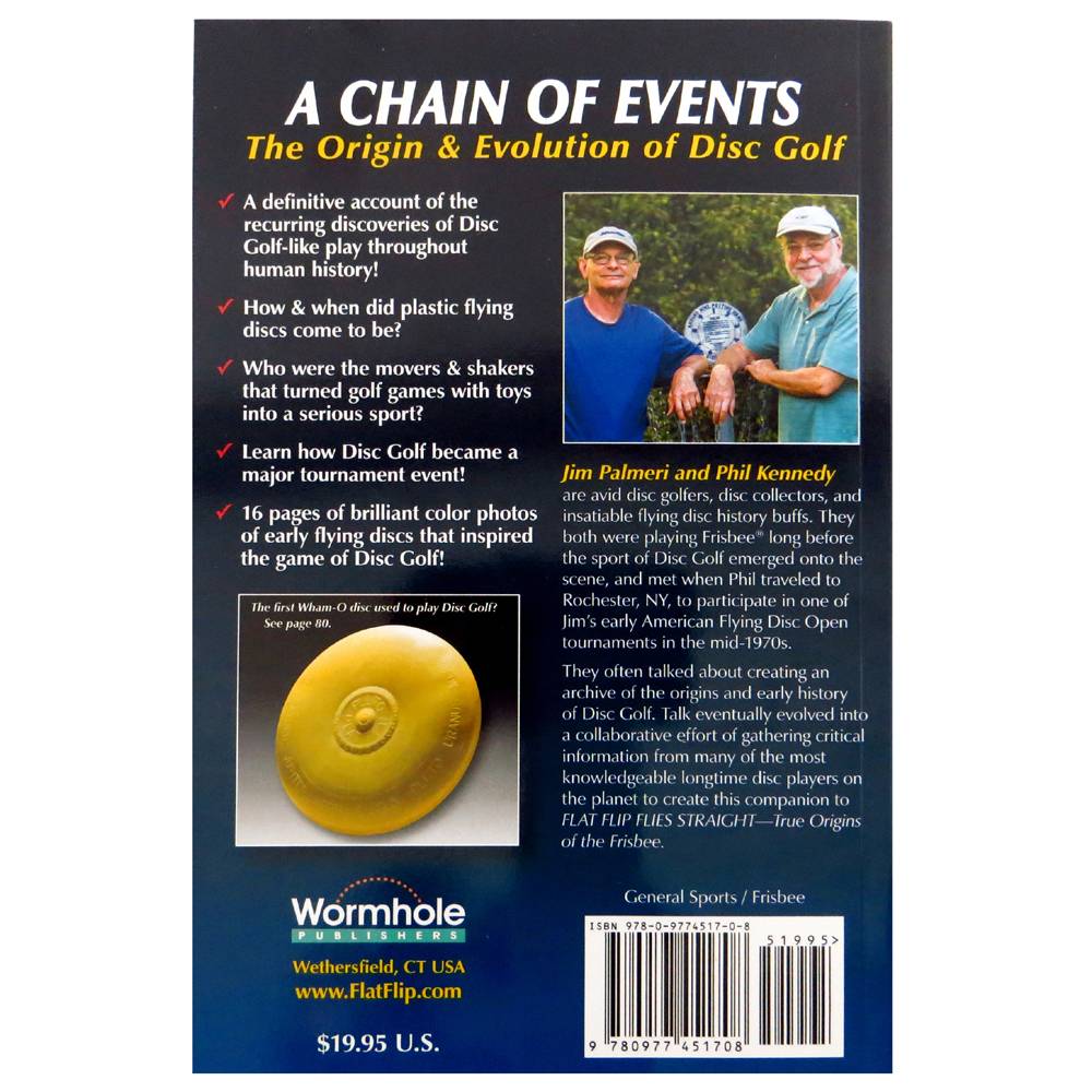 Book: A Chain of Events - The Origin & Evolution of Disc Golf  - by Jim Palmeri
