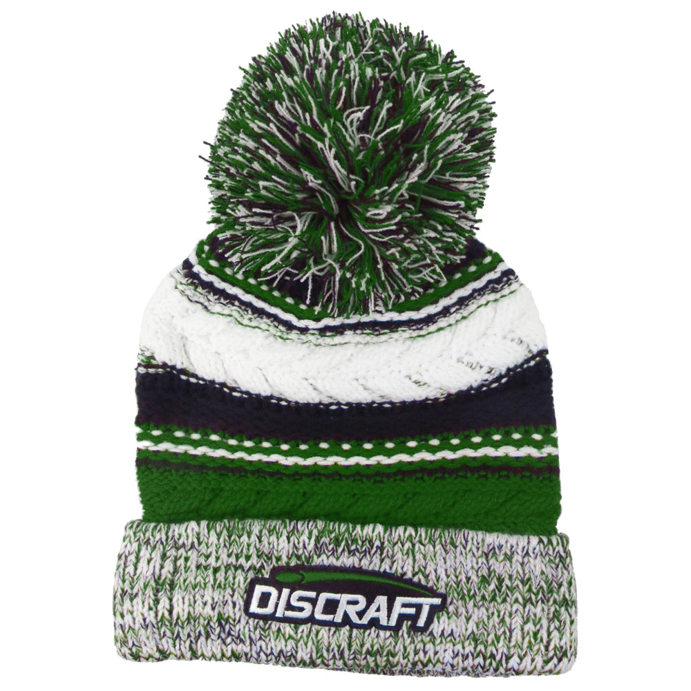 Discraft Embroidered Logo Knit Pom Beanie Winter Disc Golf Hat
