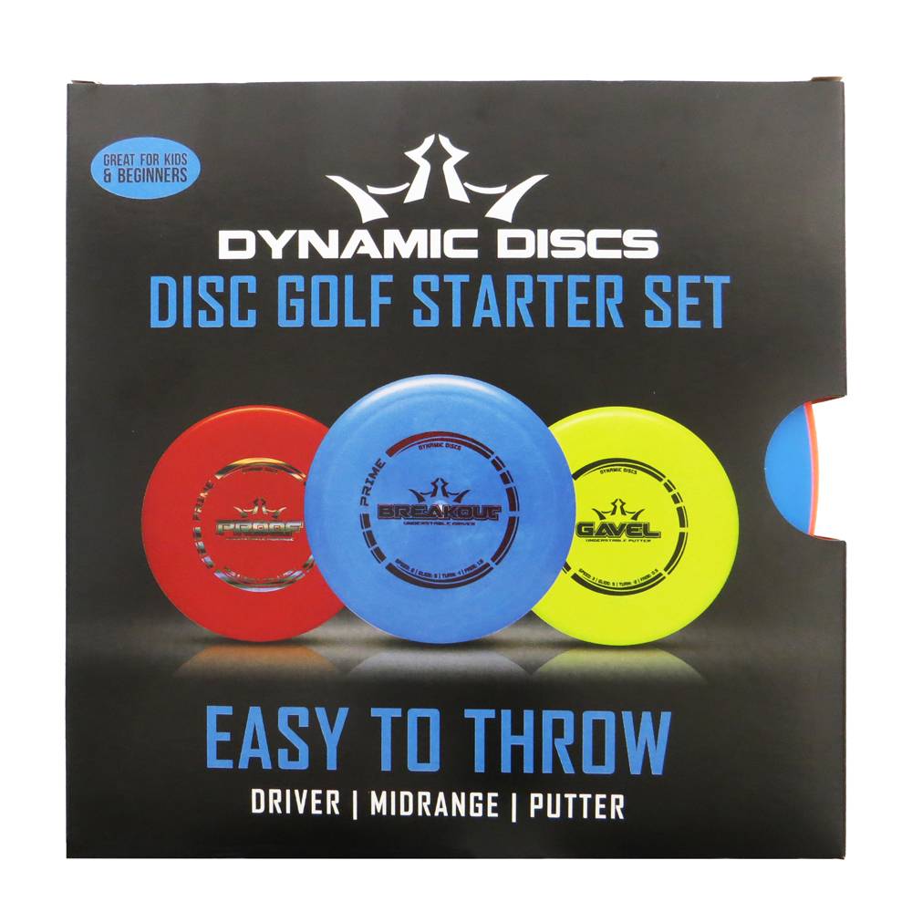 Dynamic Discs 3-Disc Easy to Throw Prime Starter Disc Golf Set