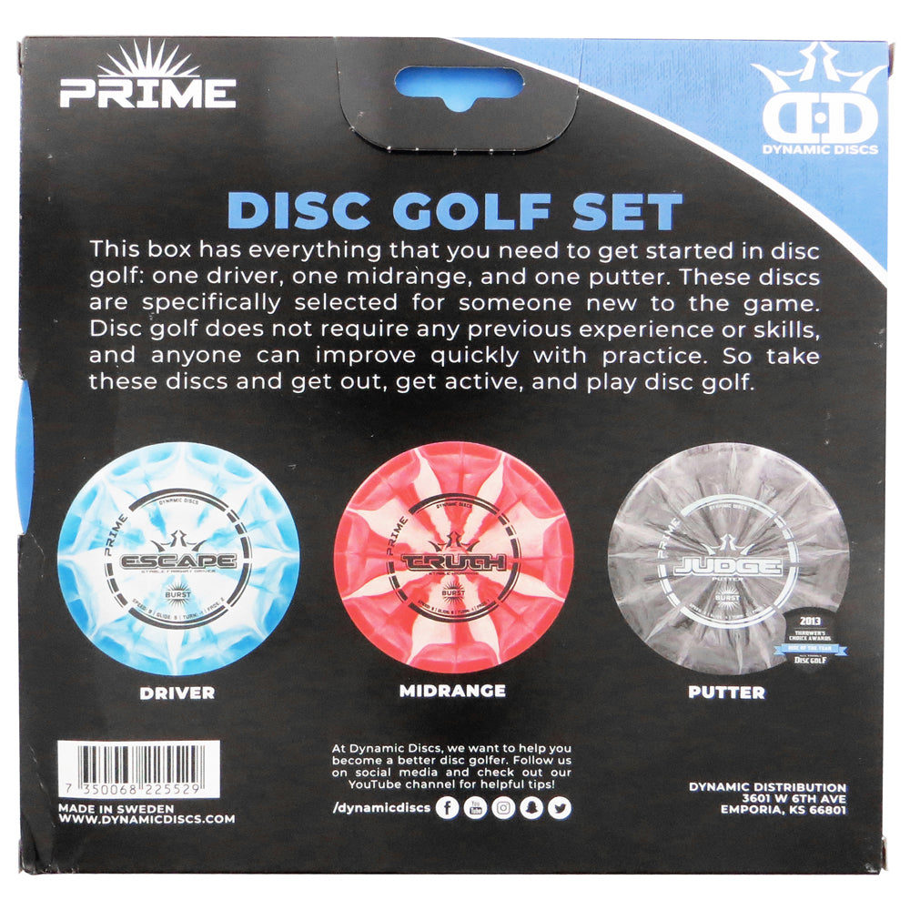 Dynamic Discs 3-Disc Prime Burst Starter Disc Golf Set