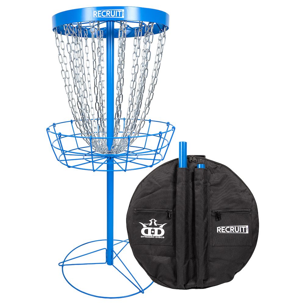 Dynamic Discs Recruit Lite 24-Chain Disc Golf Basket w/ Carry Bag
