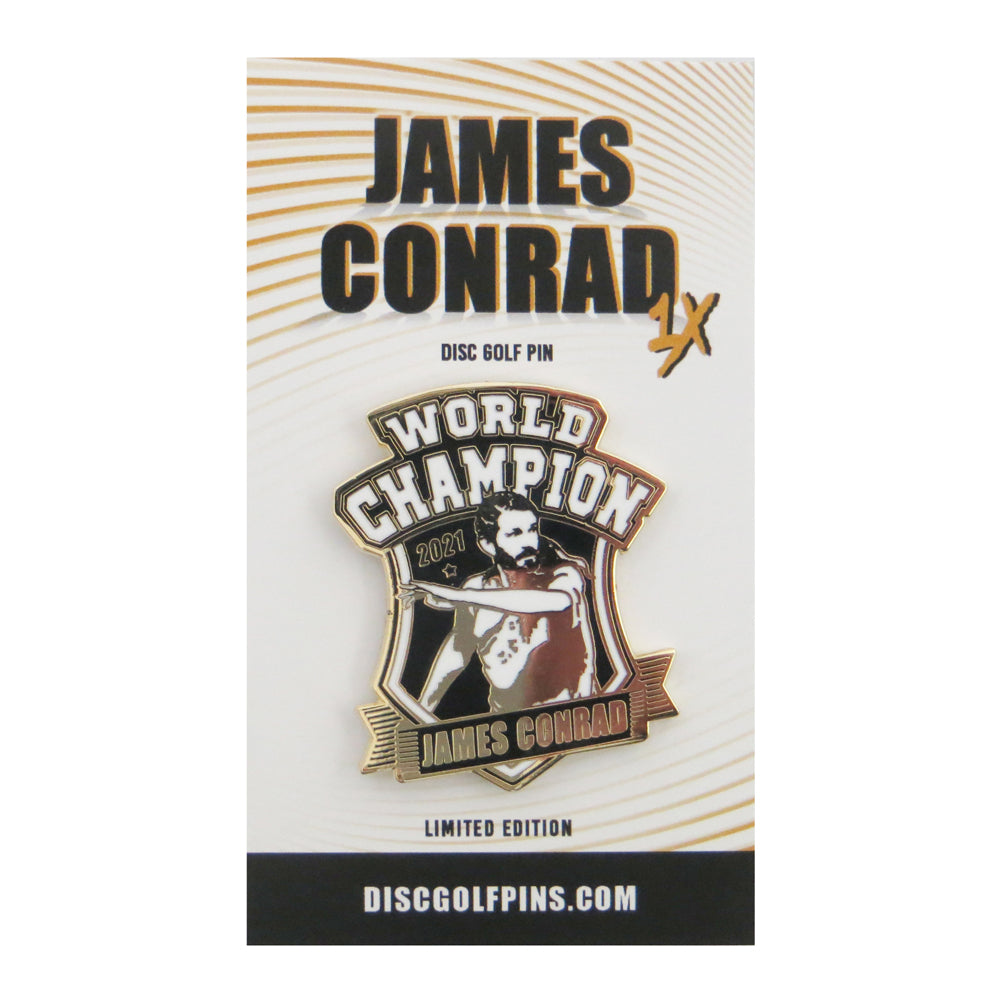 Disc Golf Pins James Conrad Series 2021 World Champion Enamel Disc Golf Pin
