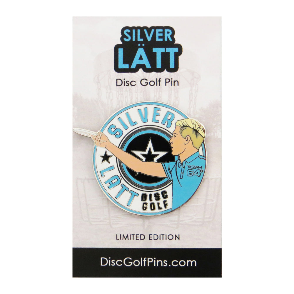 Disc Golf Pins Silver Latt Series 1 Enamel Disc Golf Pin