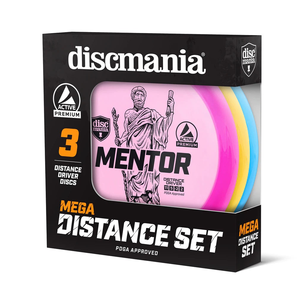 Discmania Mega Distance Active Line Premium 3-Disc Driver Disc Golf Set