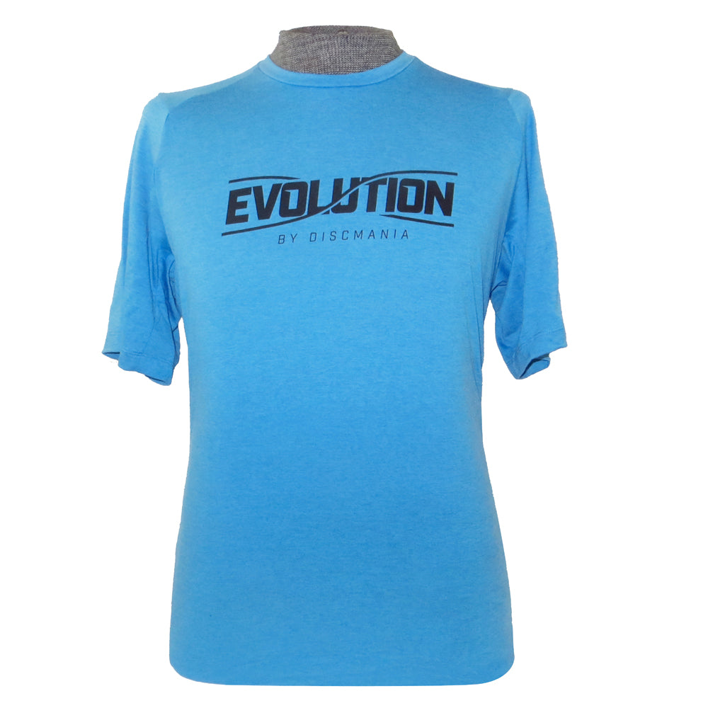Discmania Evolution Logo Performance Short Sleeve Disc Golf T-Shirt