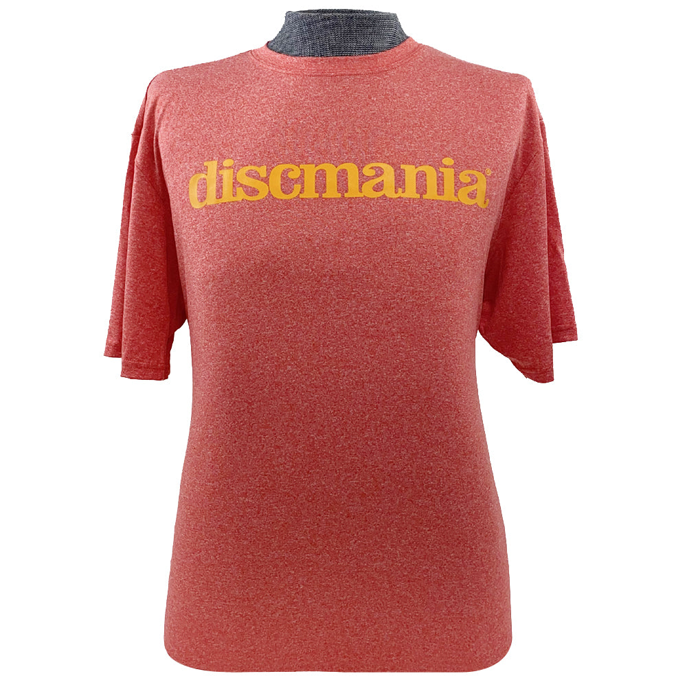 Discmania Heather Bar Stamp Logo Performance Short Sleeve Disc Golf T-Shirt