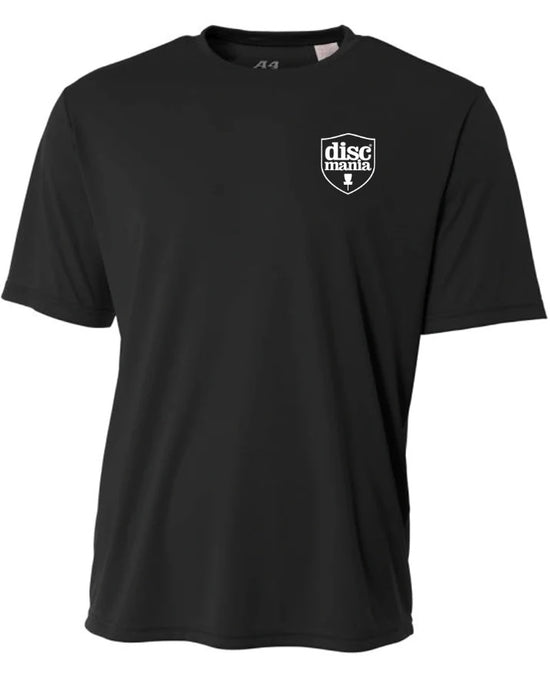 Discmania Shield Logo Crew Performance Short Sleeve Disc Golf T-Shirt
