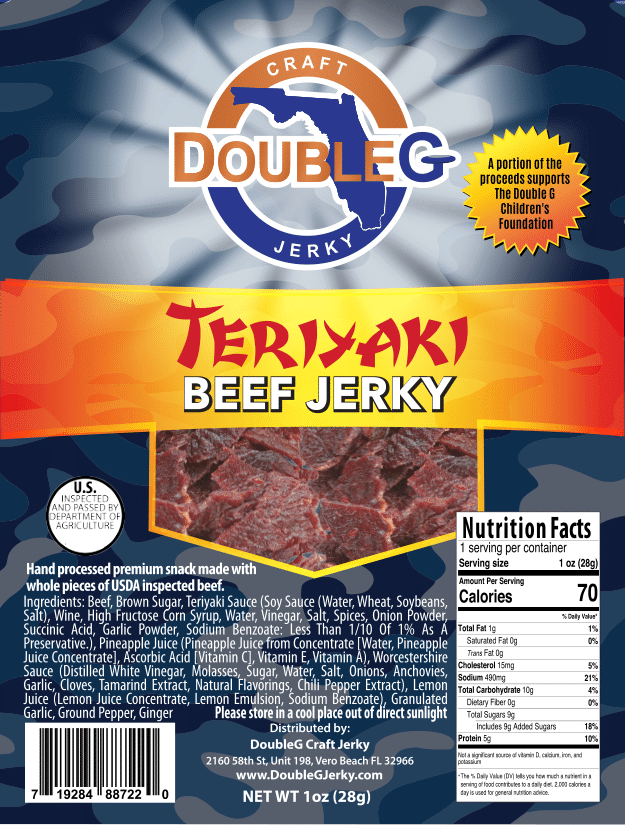 Double G Craft Beef Jerky - Teriyaki