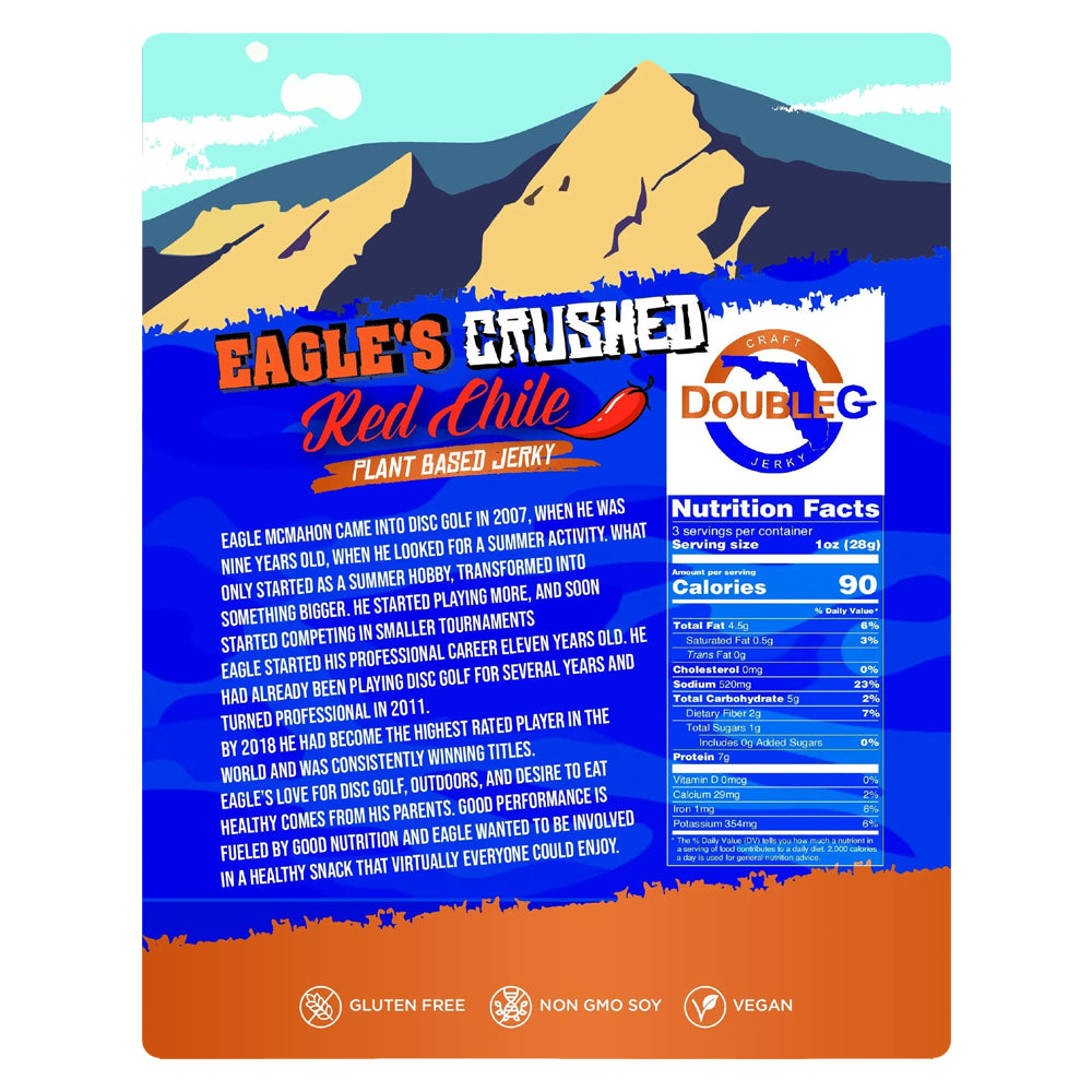 Double G Craft Plant Based Jerky - Eagle McMahon's Crushed Red Chile