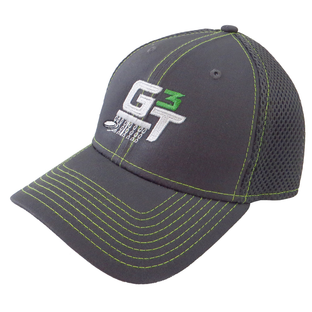 Gotta Go Gotta Throw Contrast Stitch G3T Logo Stretch Mesh Performance Disc Golf Hat