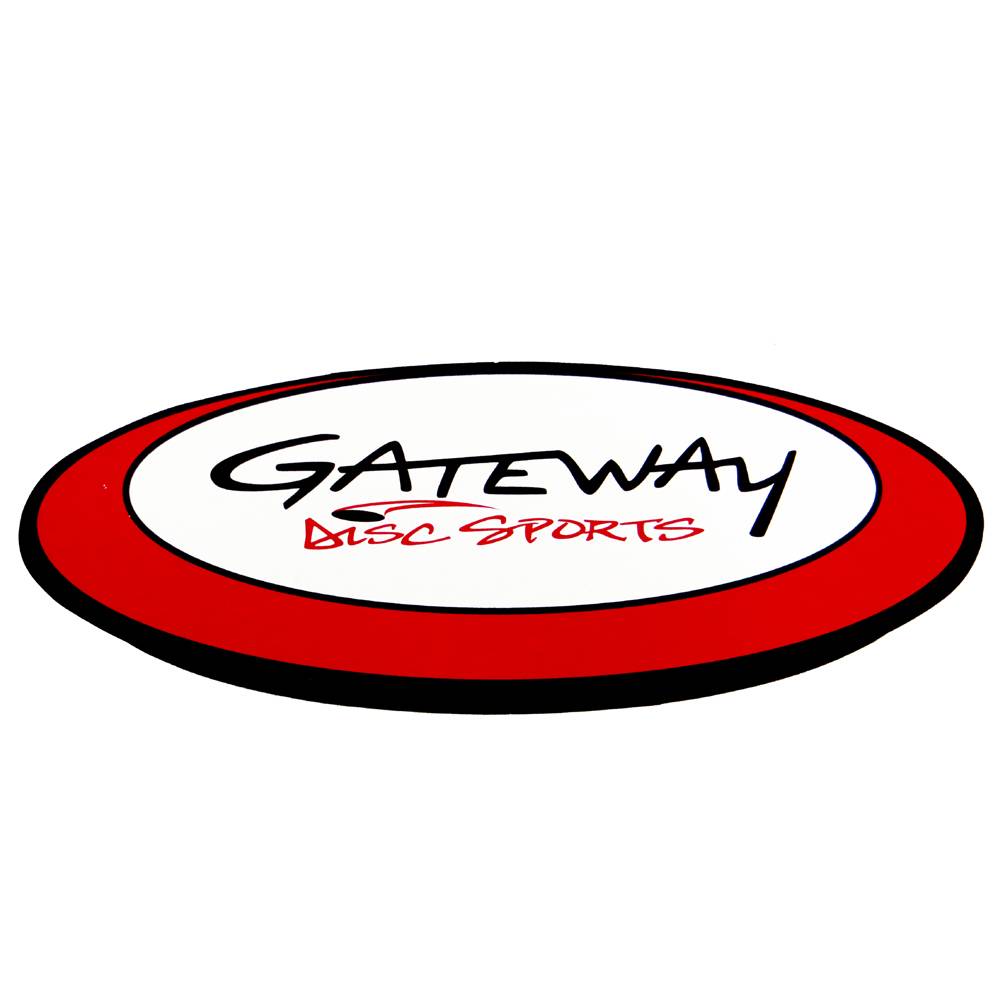 Gateway Disc Sports Red Oval Logo Sticker