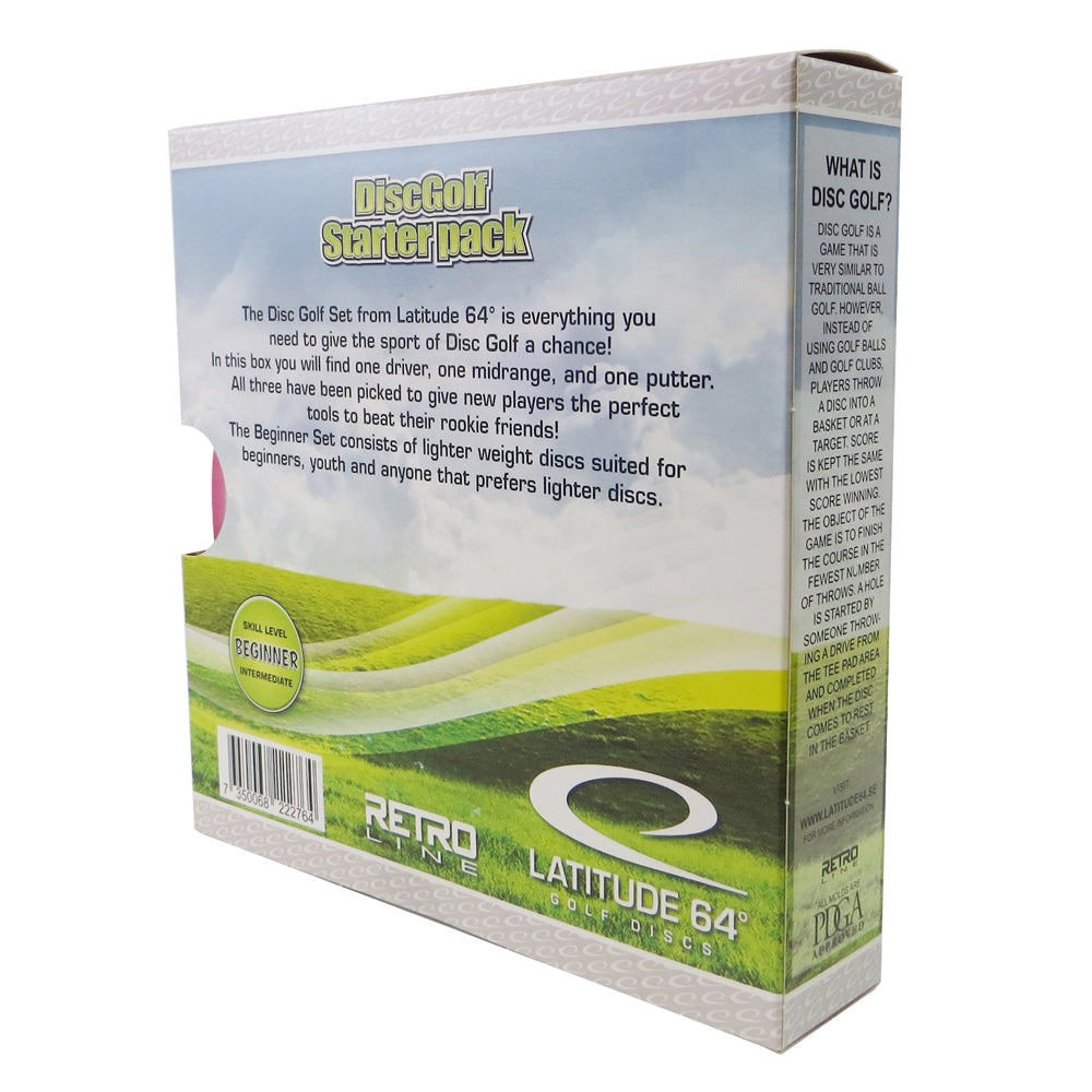 Latitude 64 3-Disc Retro Burst Beginner Starter Disc Golf Set