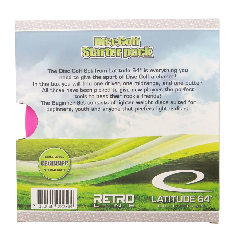 Latitude 64 3-Disc Retro Junior Starter Disc Golf Set