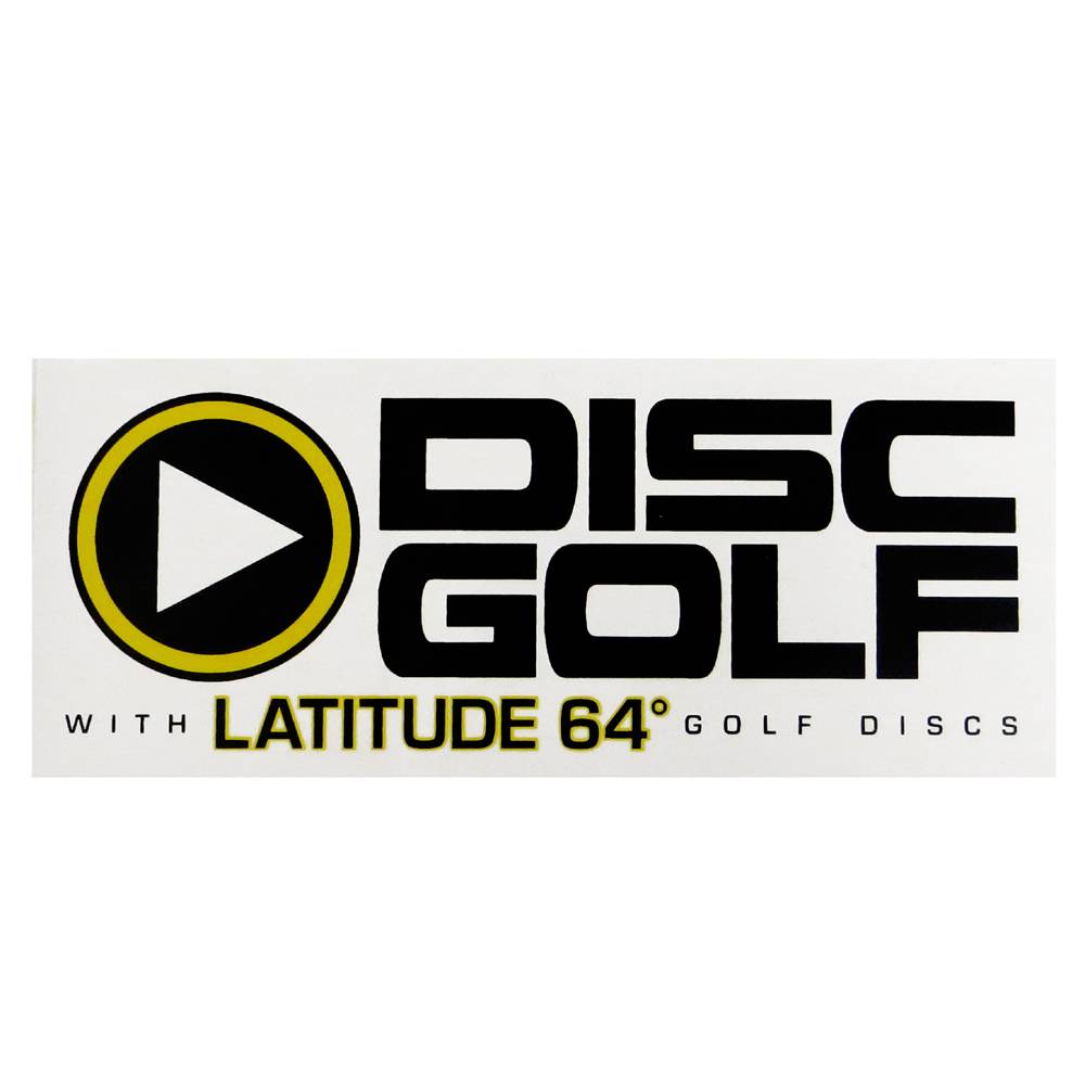 Latitude 64 Golf Discs Play Disc Golf Sticker - White