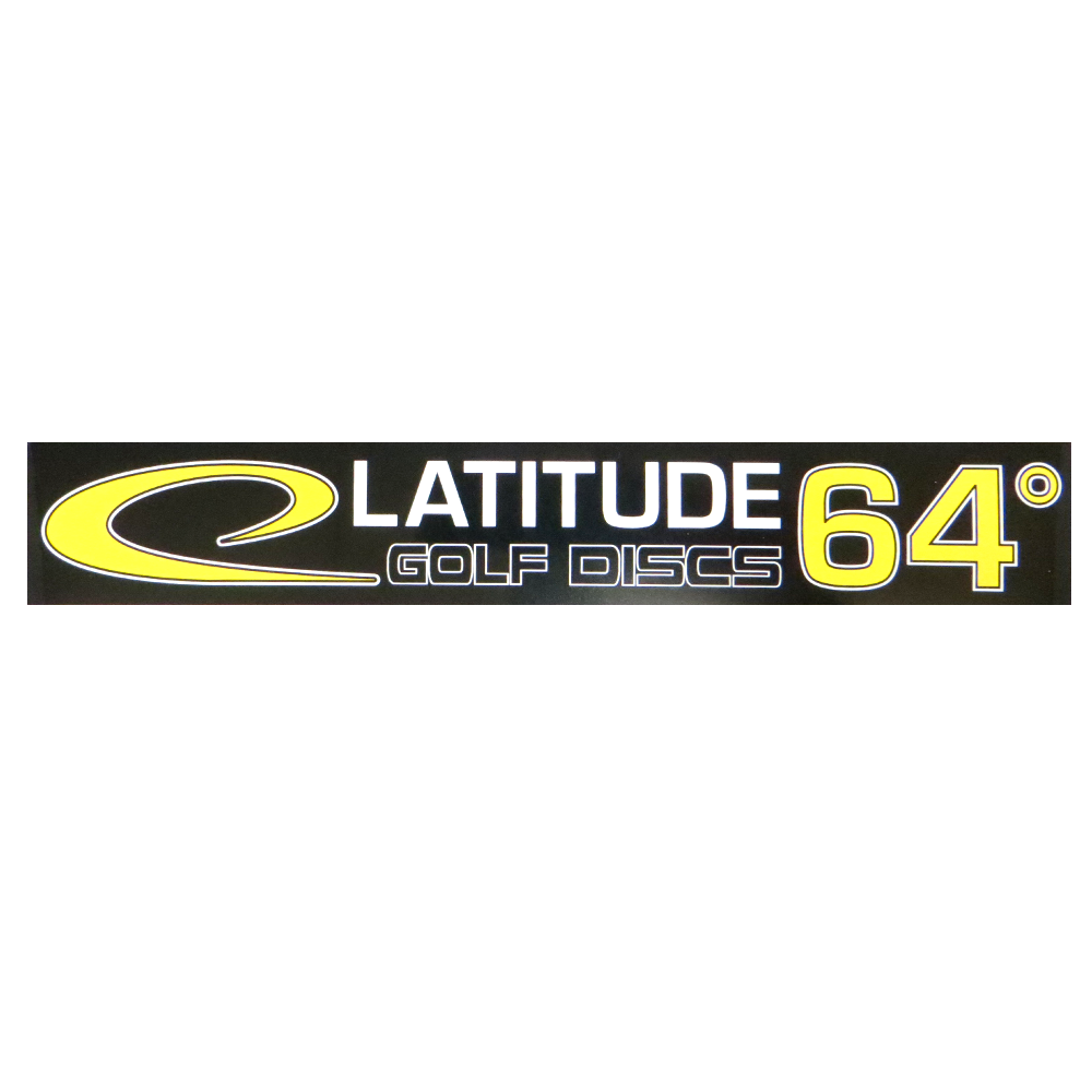 Latitude 64 Golf Discs Logo Sticker - Black