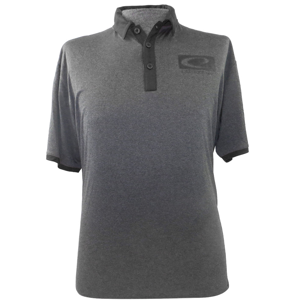 Latitude 64 Box Logo Short Sleeve Performance Disc Golf Polo Shirt