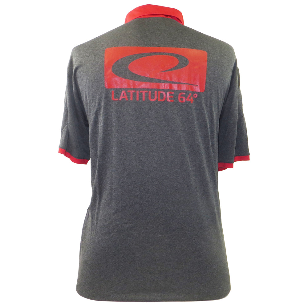 Latitude 64 Box Logo Short Sleeve Performance Disc Golf Polo Shirt