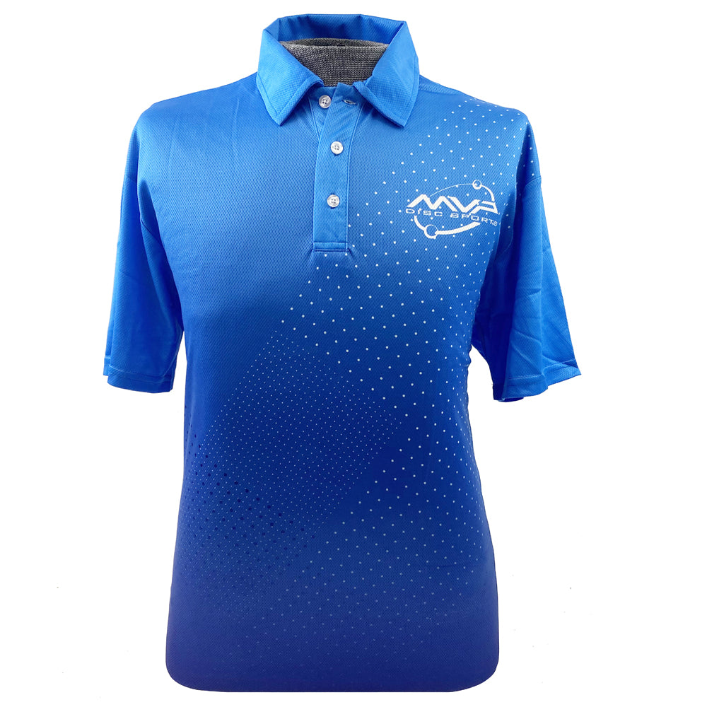 MVP Disc Sports Dot Matrix Sublimated Short Sleeve Performance Disc Golf Polo Shirt
